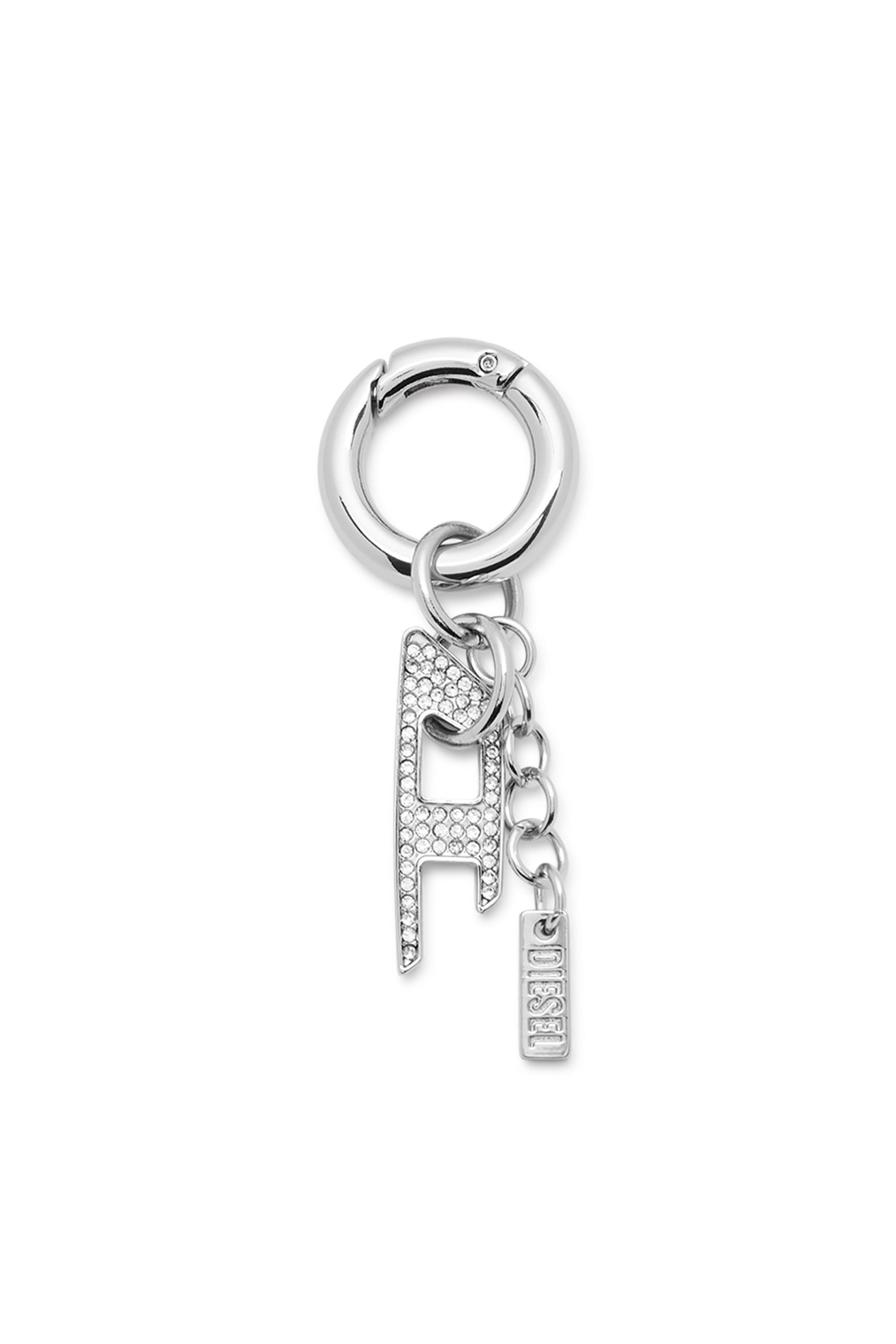 Women's Charm with rhinestone D charm | Silver | Diesel
