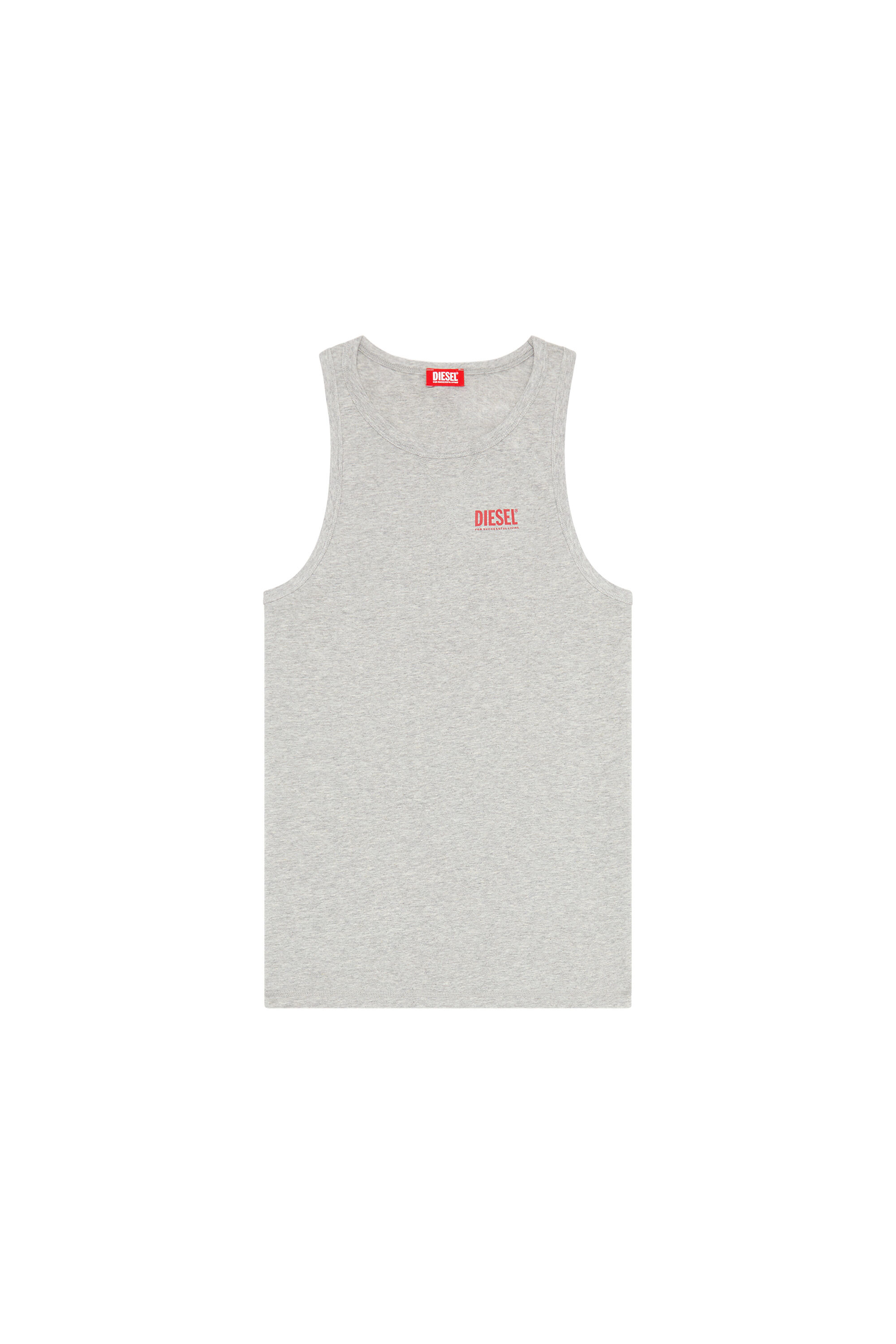 Diesel - UMTK-JOHNNY, Débardeur avec logo imprimé Homme in Gris - 2