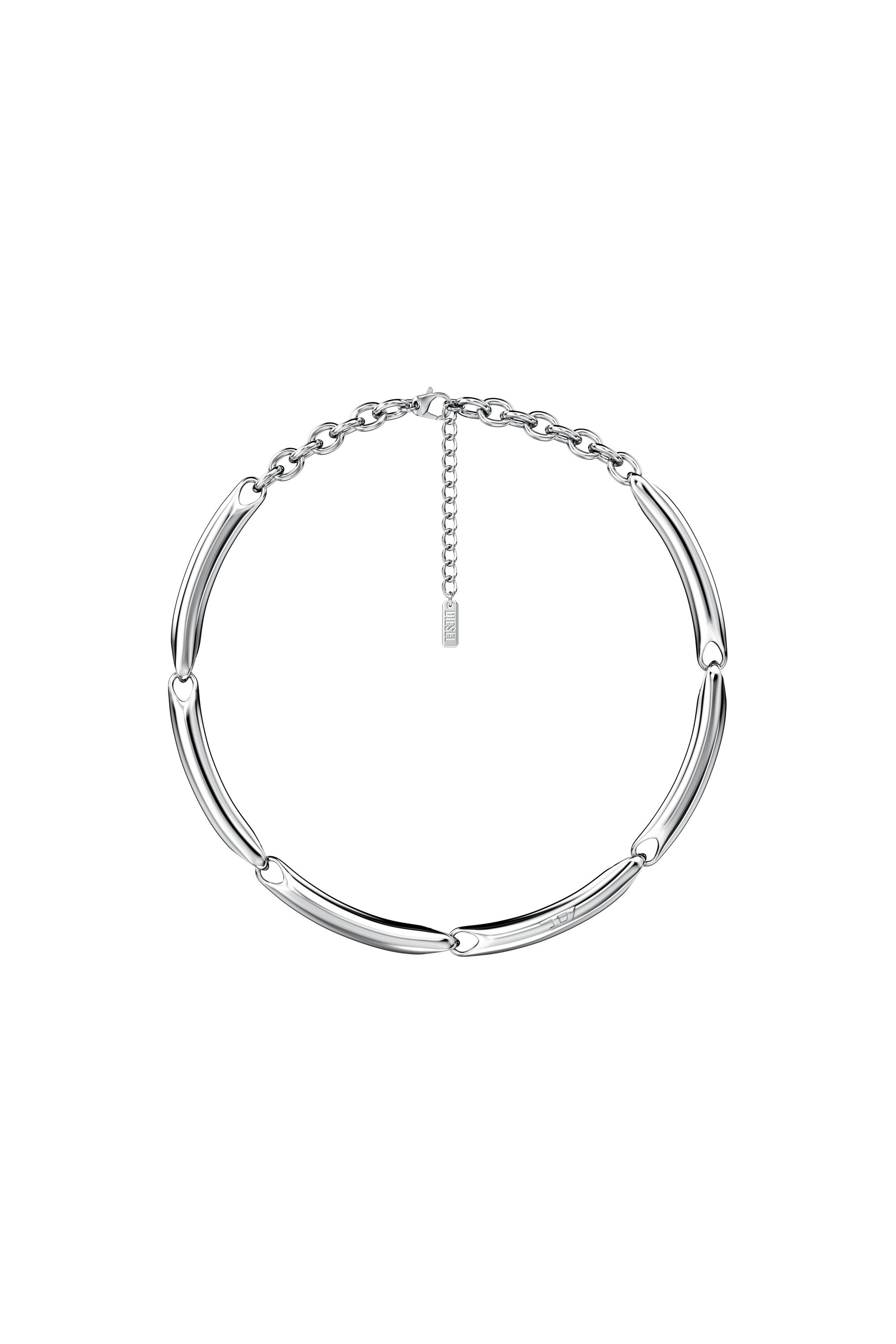 Diesel - DX1697040 JEWELLERY, Collar de cadena de acero inoxidable Unisex in Plateado - 1