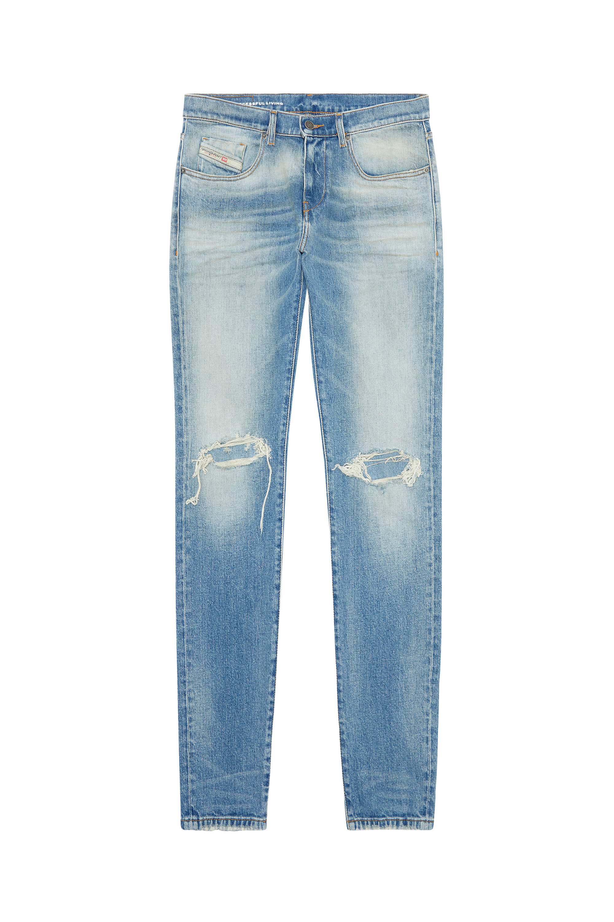 Diesel - Slim Jeans 2019 D-Strukt 007P3, Male's Slim Jeans - 2019 D-Strukt in Light Blue - 2