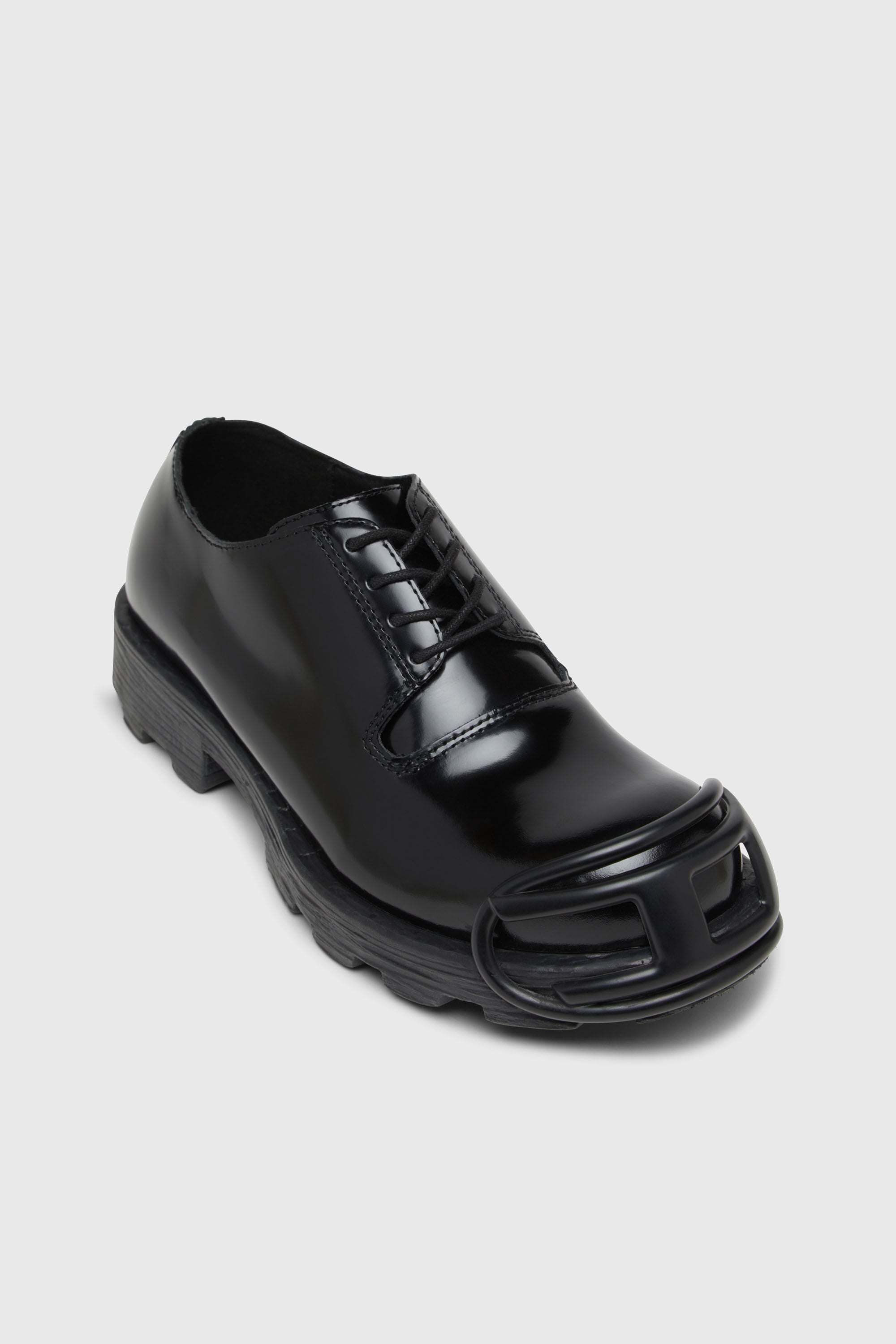 Diesel - D-HAMMER SO D, D-Hammer-Calzado de piel con cordones y puntera oval D Hombre in Negro - 6