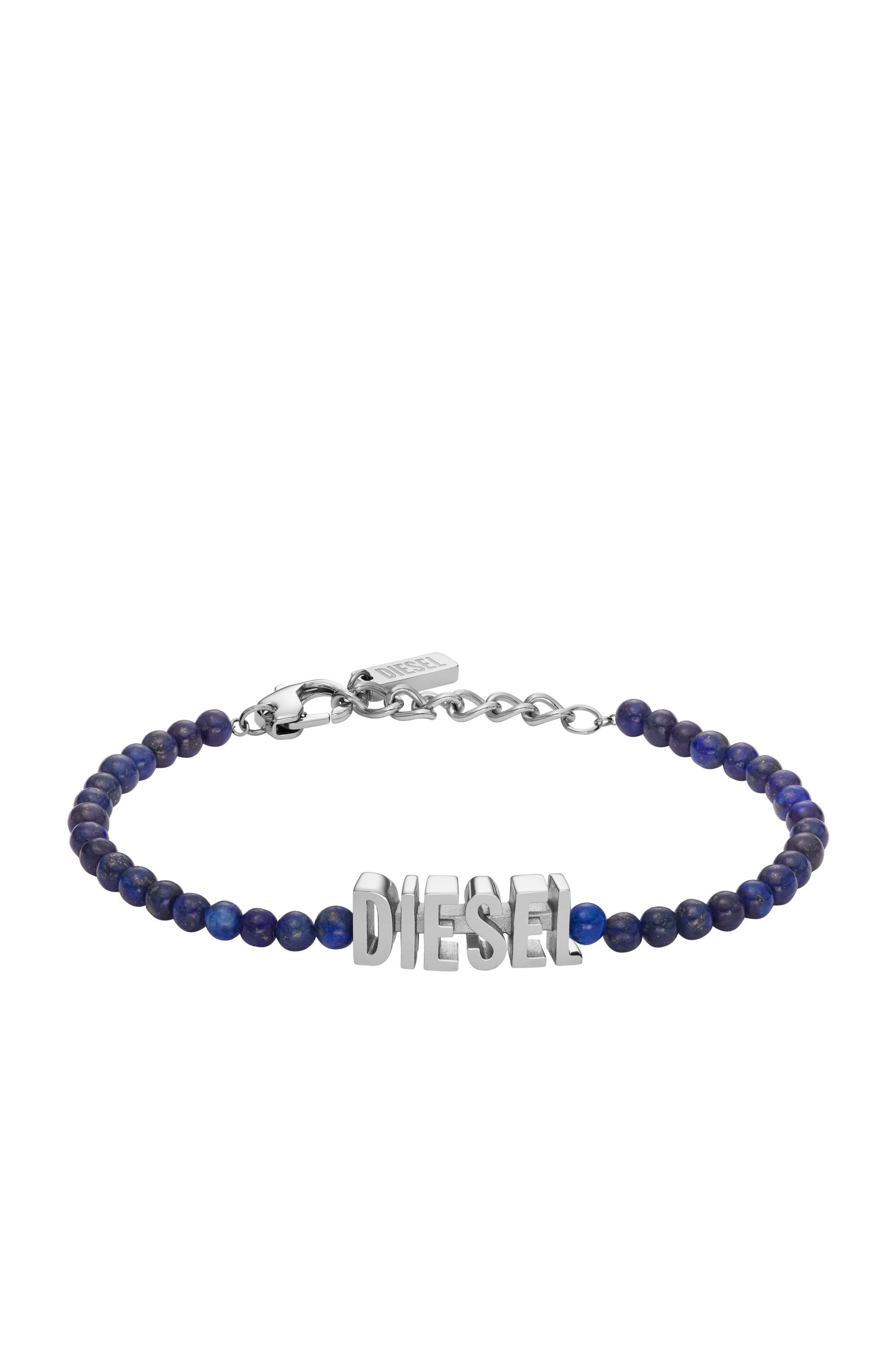 Women's Blue Agate Beaded Bracelet | Blue | Diesel