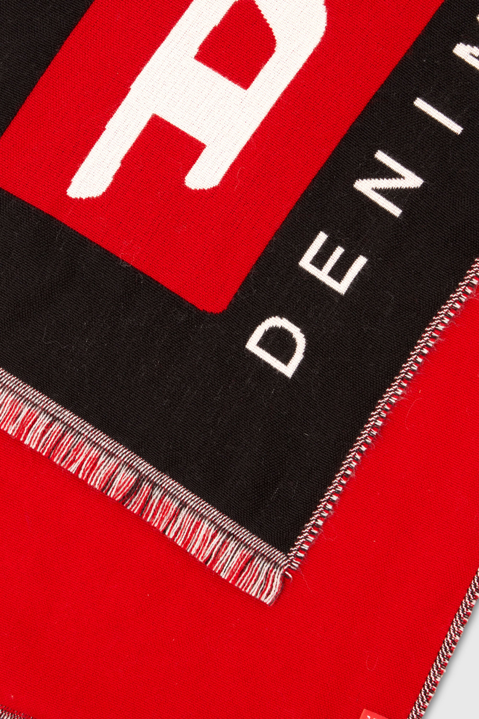 Diesel - S-DIV, &Eacute;charpe en m&eacute;lange de laine avec maxi logo en jacquard Homme in Polychrome - 3