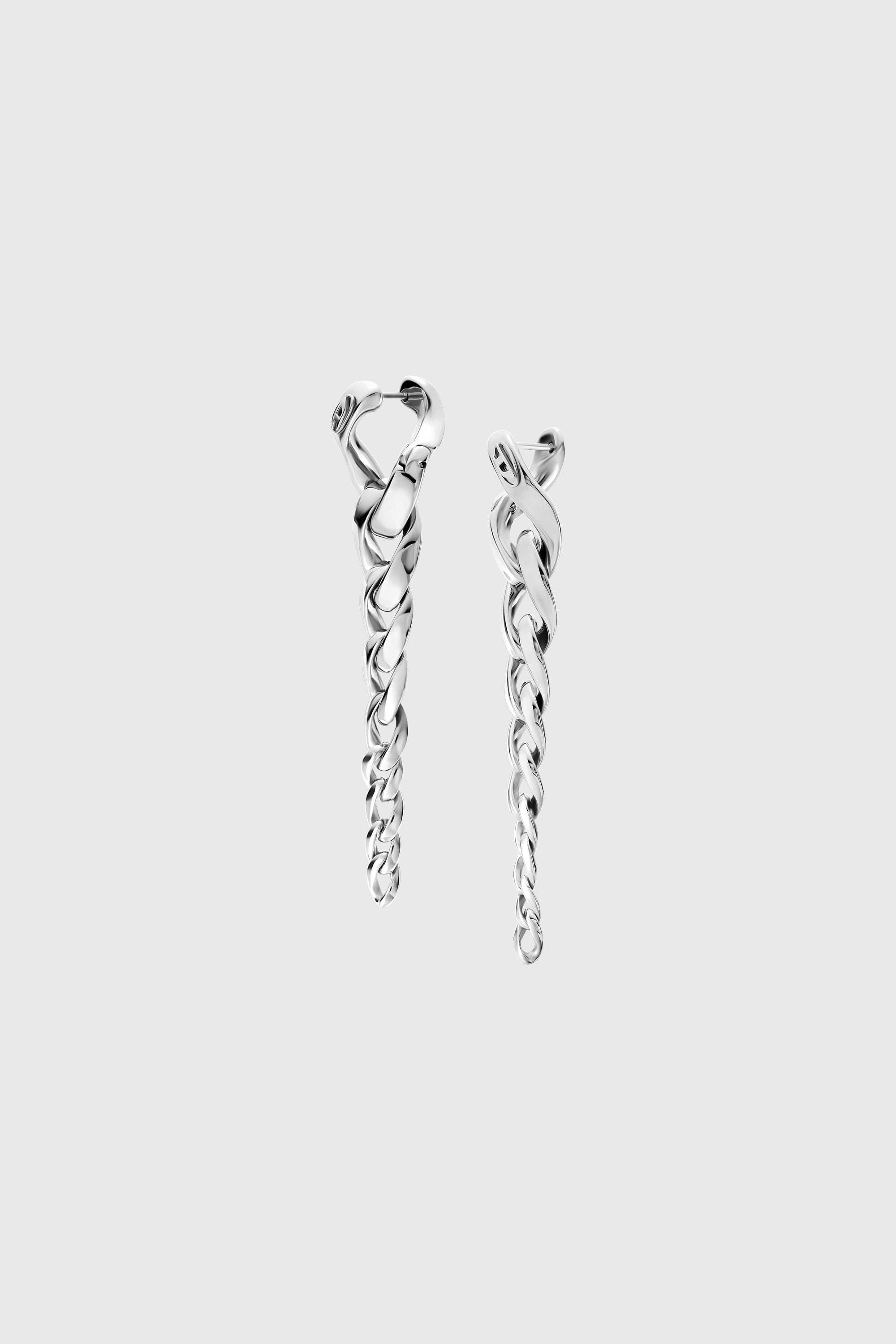 Diesel - DX1719040, Boucles d&rsquo;oreilles pendantes en acier inoxydable Mixte in Gris argent&eacute; - 1