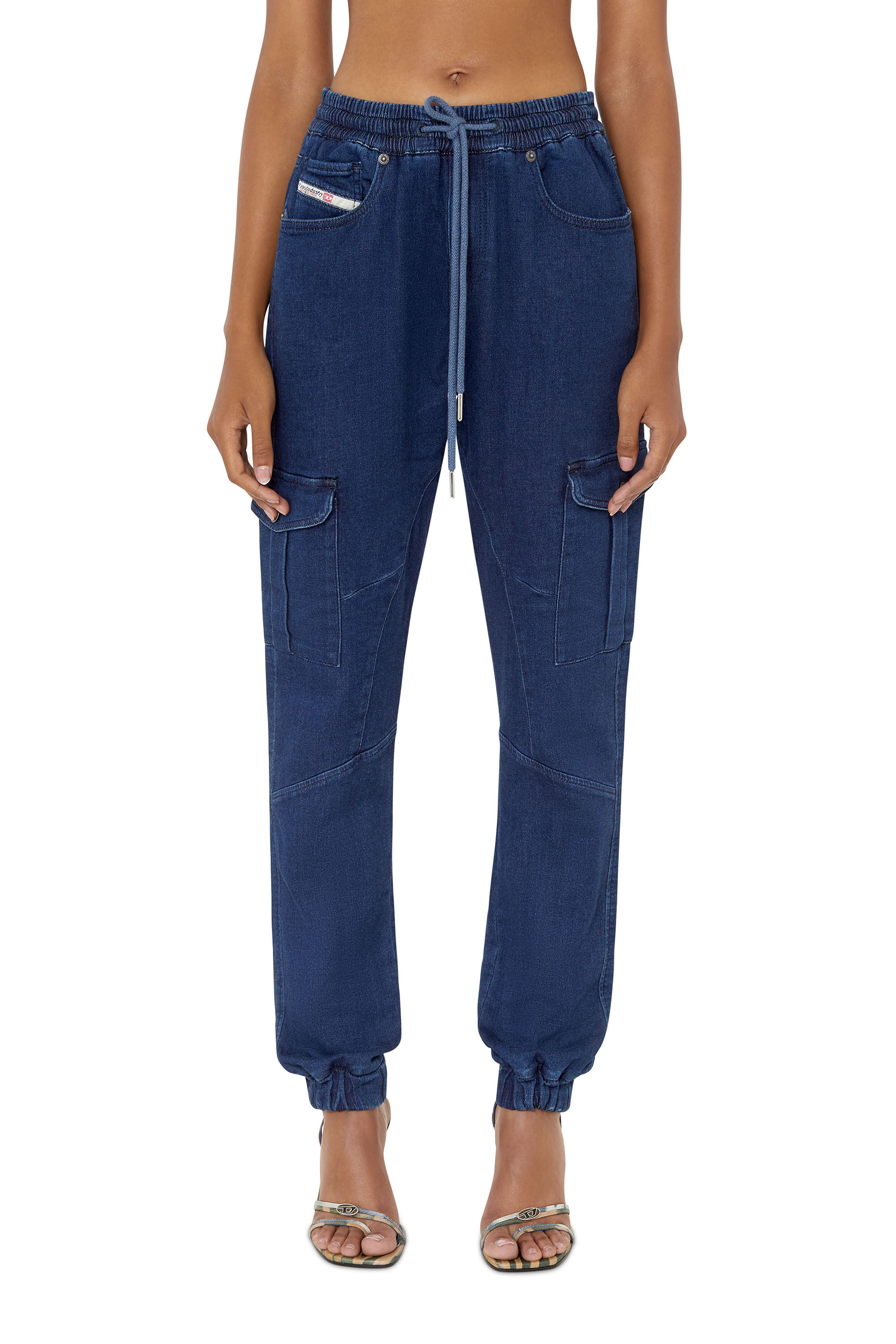 D-URSY TRACK DENIM Woman: Slim dark blue Jeans | Diesel