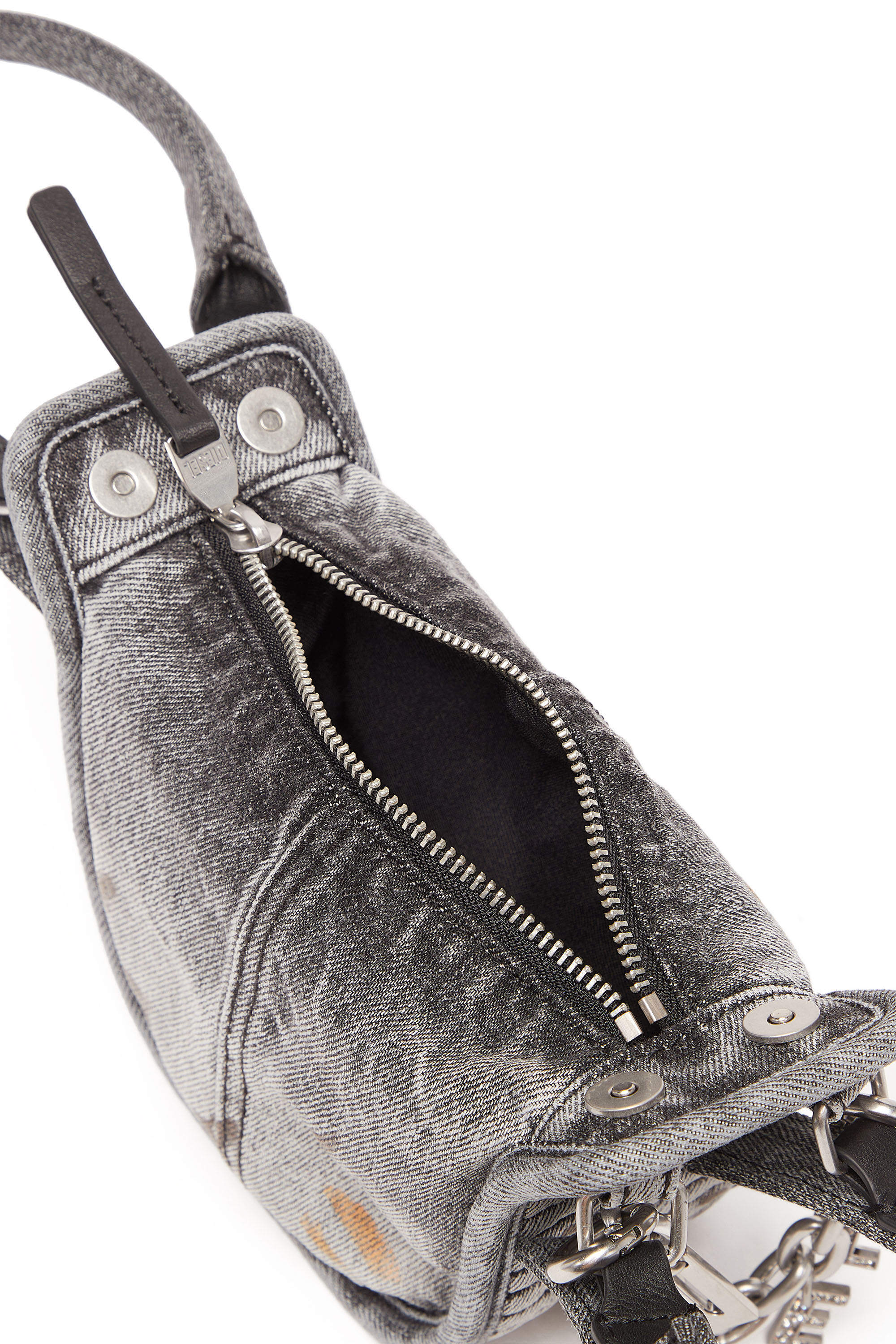 Diesel - D-VINA-XXS, D-Vina-XXS - Micro sac souple en denim solarisé Femme in Noir - 2