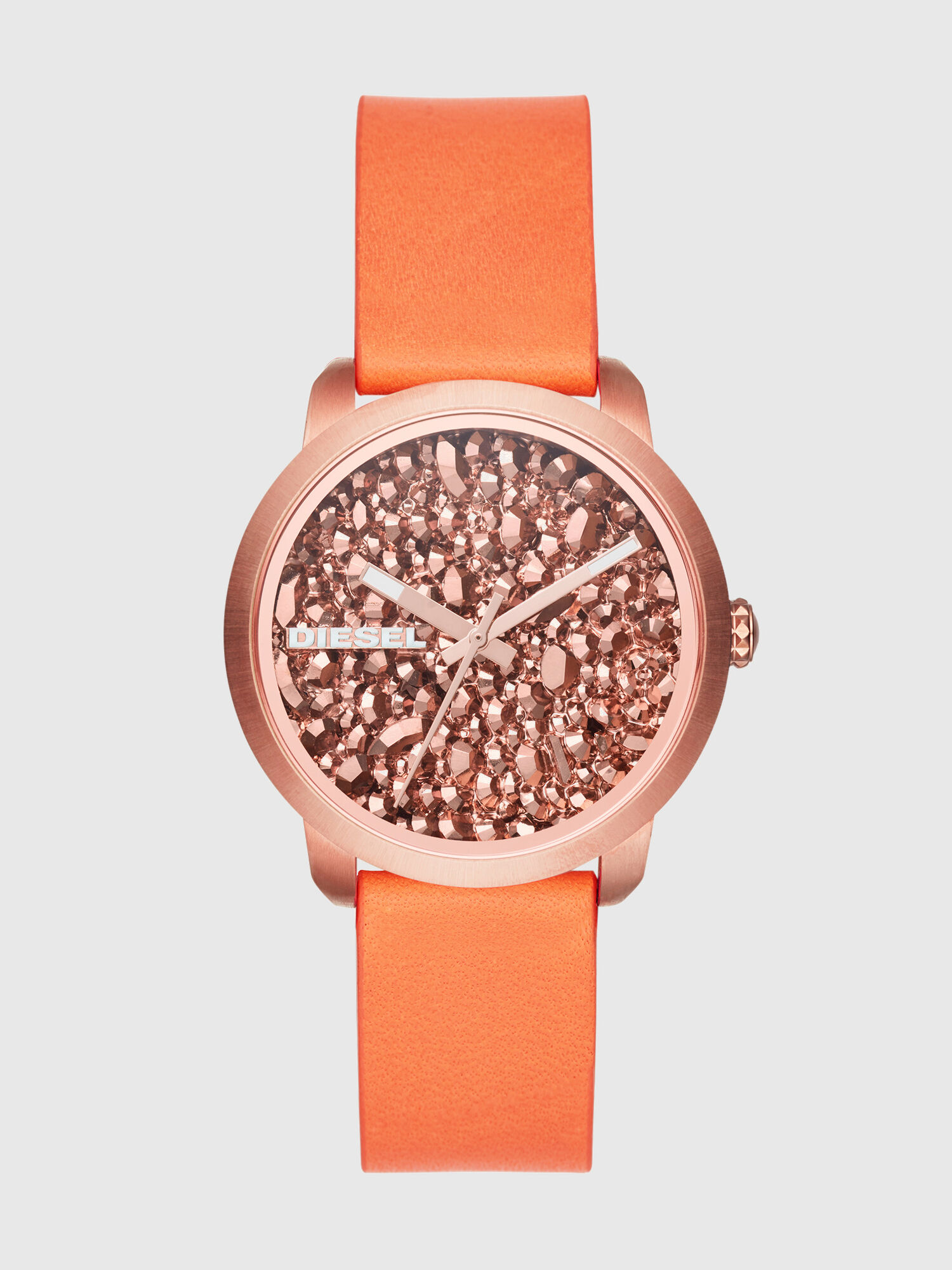 Diesel - DZ5552, Flare Rocks reloj naranja con piedras rosas, 38&nbsp;mm Mujer in Naranja - 1