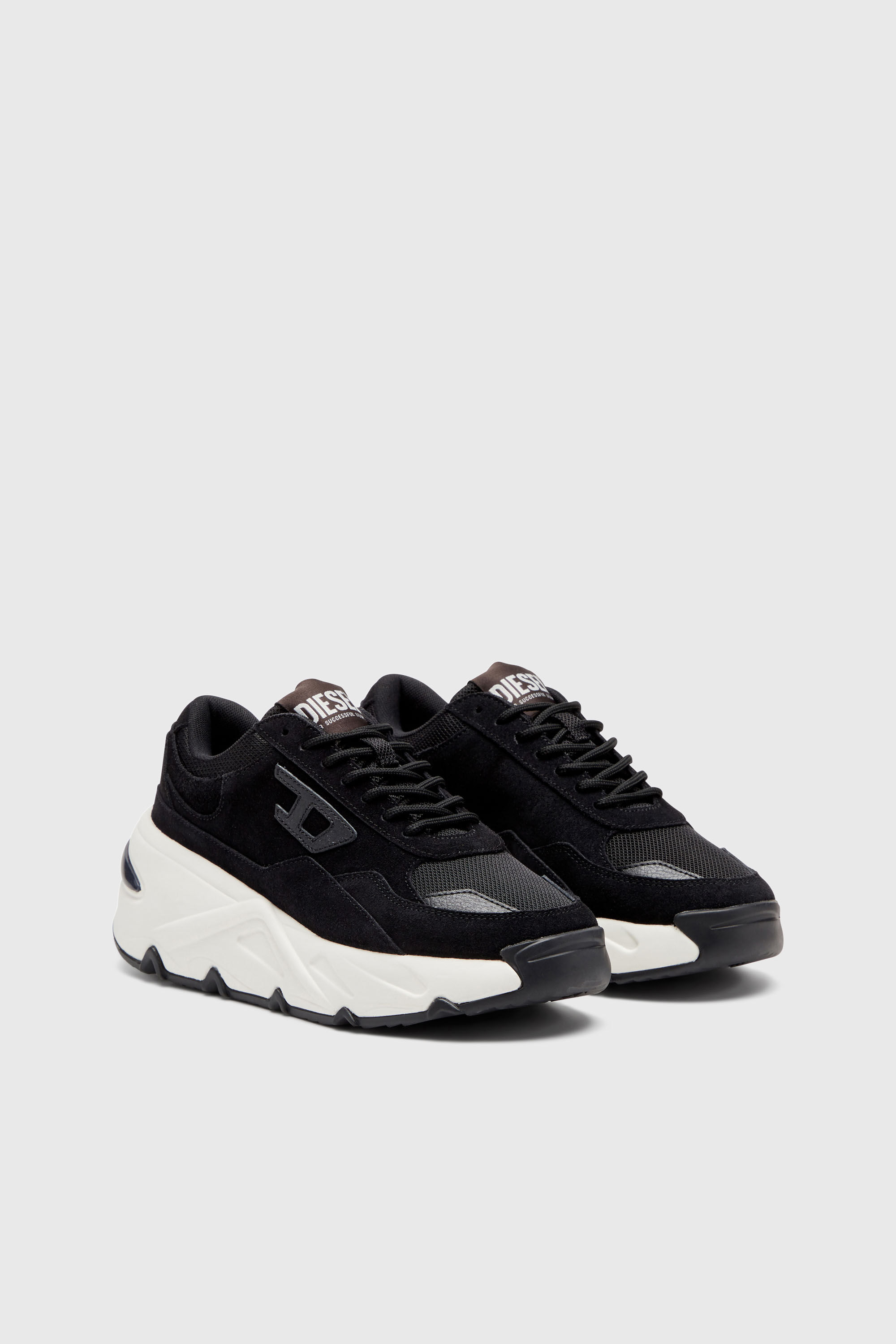 Women's S-Savannah-Platform sneakers in suede and mesh | Black