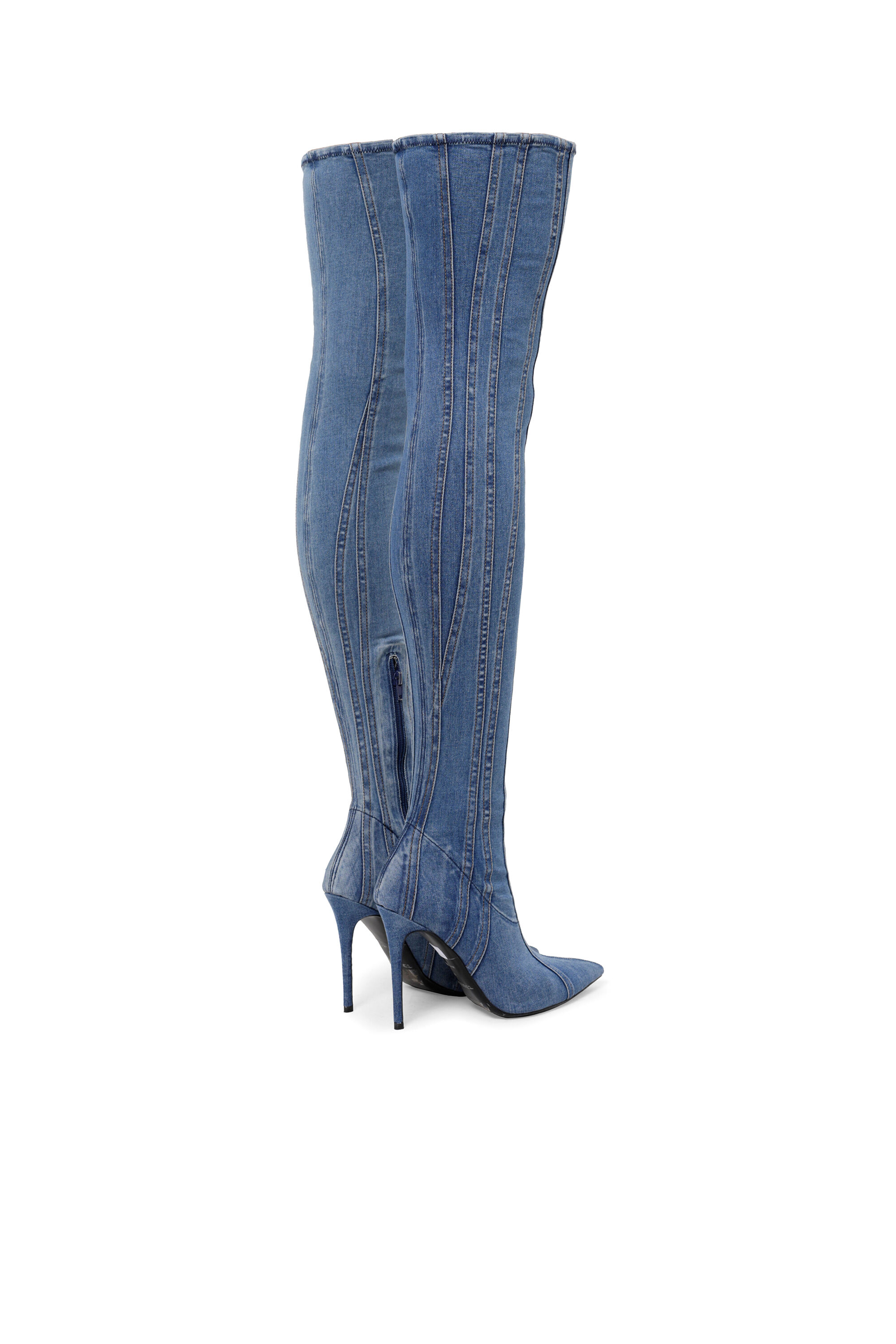 Diesel - D-YUCCA OTK, Female's D-Yucca Otk - Over-the-knee boots in denim in Blue - 3