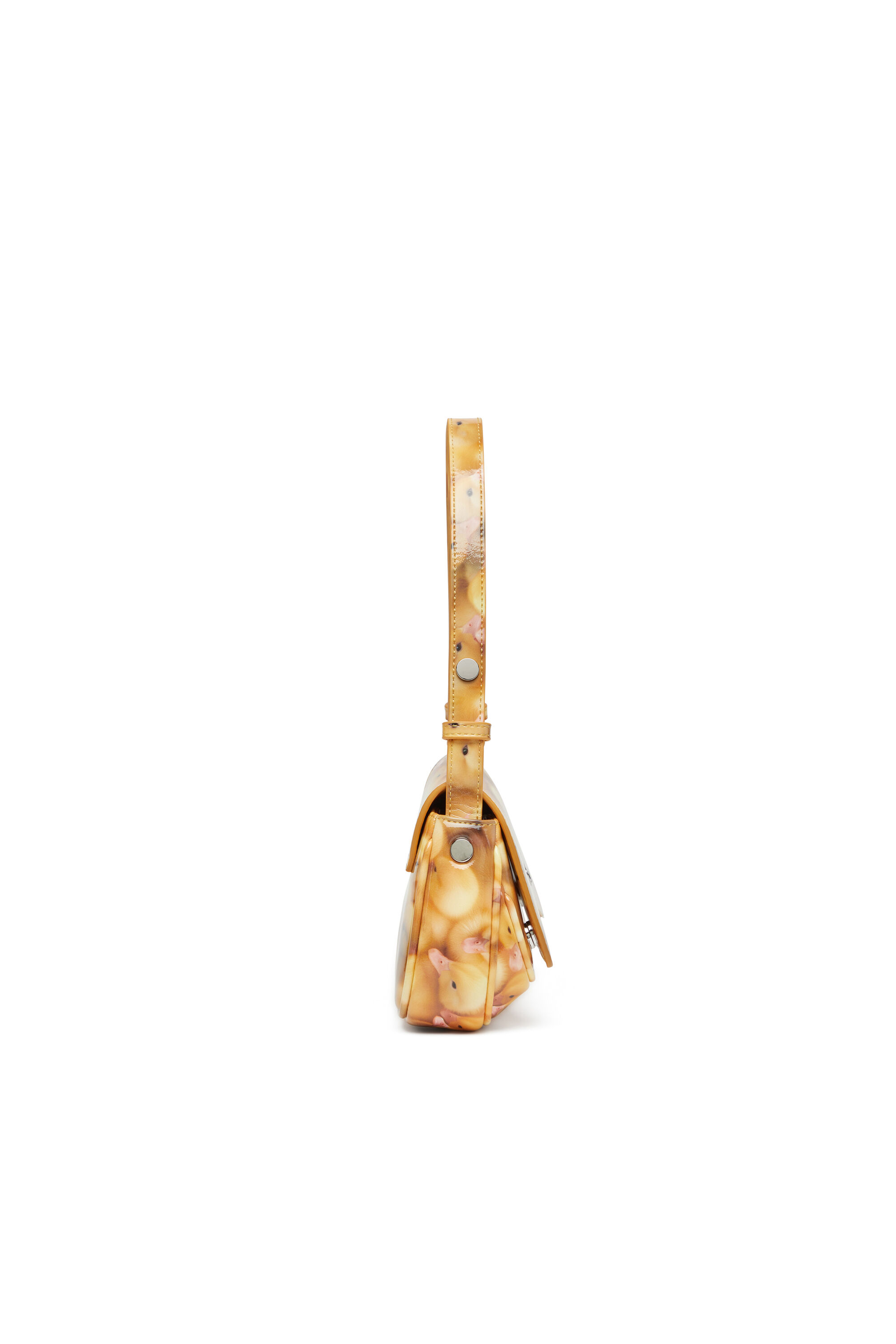 Diesel - PLAY CLUTCH, Female's Play-Glossy clutch with print in Yellow - 4