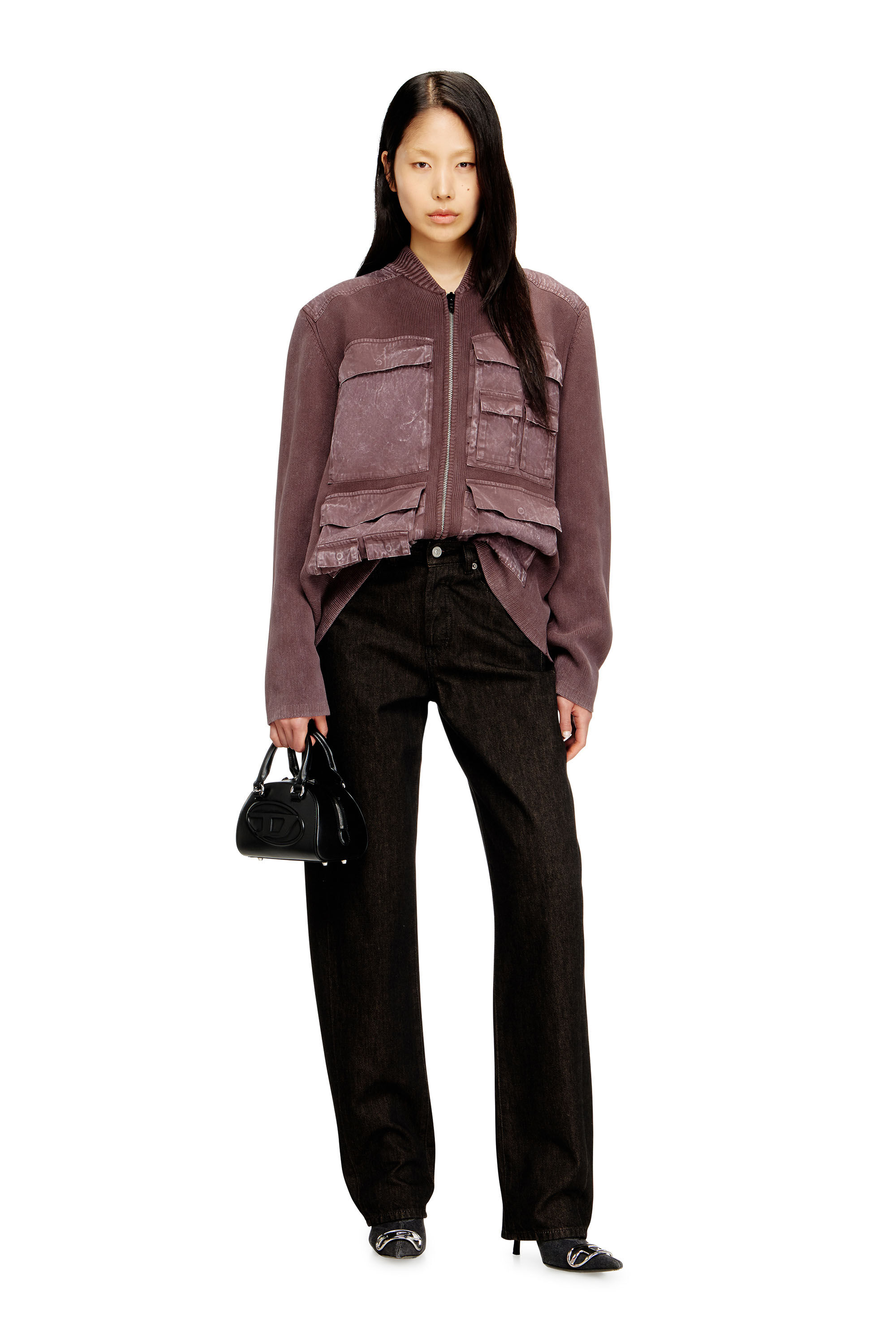 Women's Relaxed Jeans | Black/Dark grey | Diesel 1974 D-Ellz