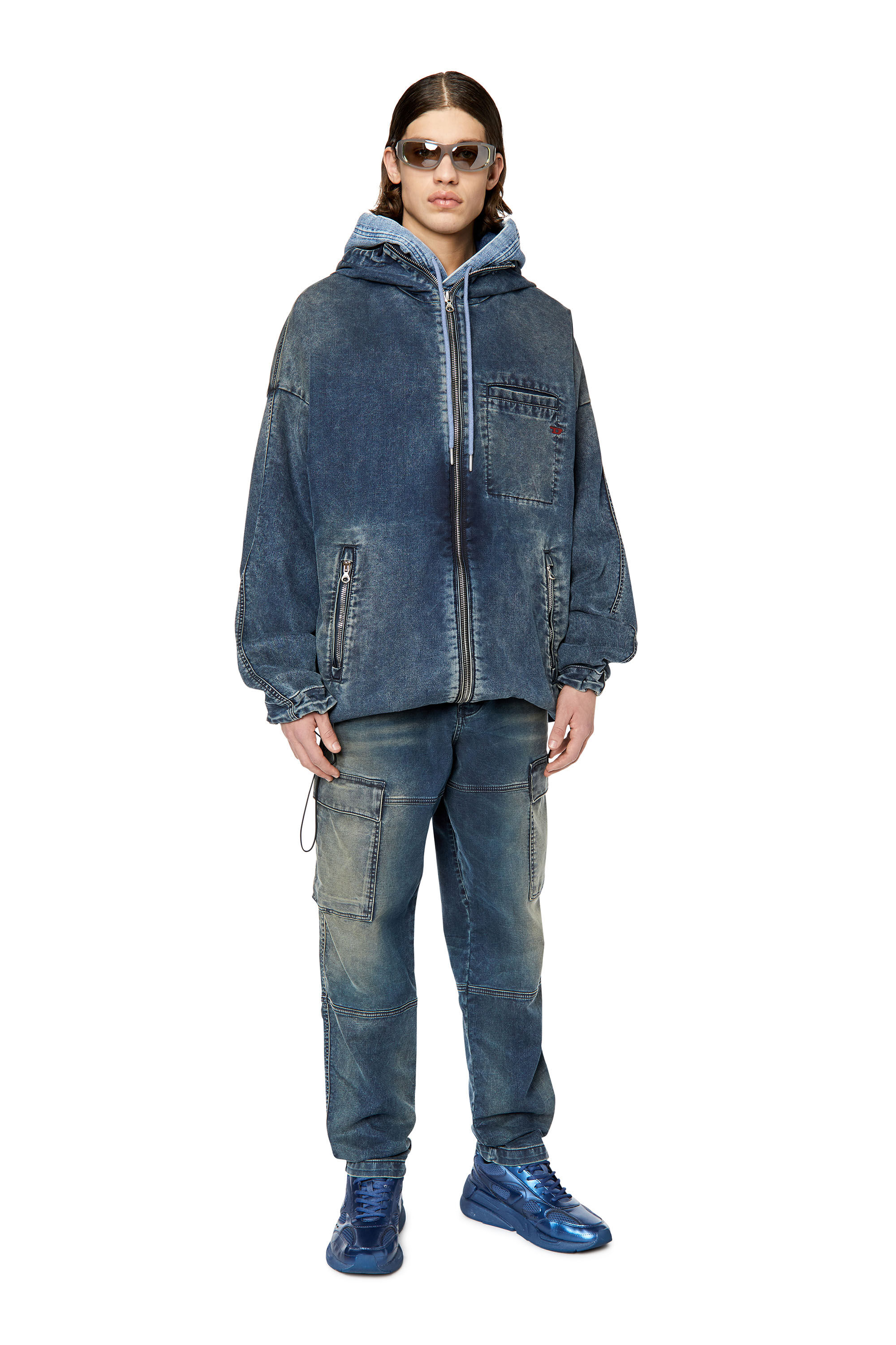 Diesel - Tapered 2030 D-Krooley Joggjeans® 068DS, Male's Tapered 2030 D-Krooley Joggjeans® in Dark Blue - 1