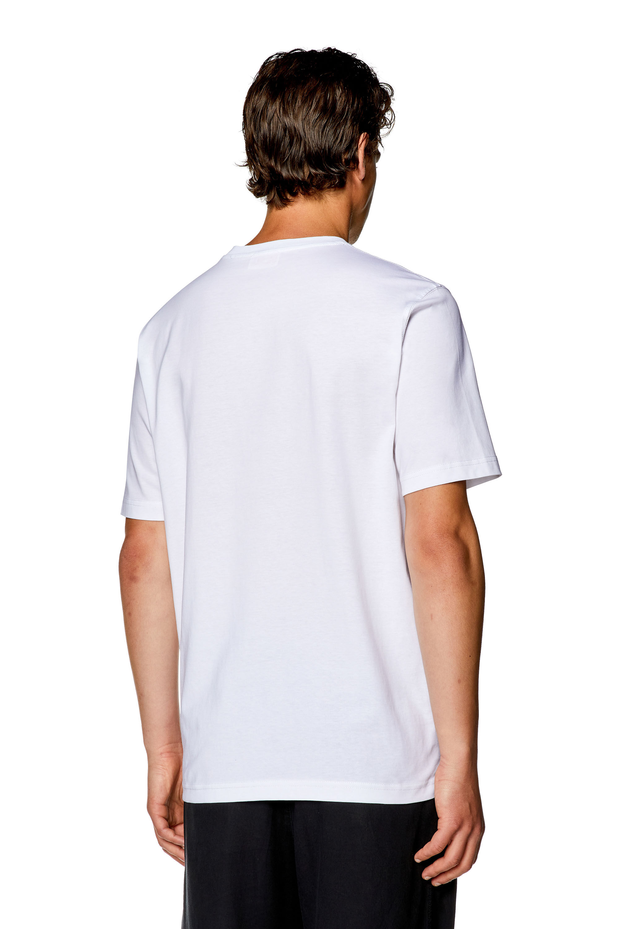 Diesel - T-JUST-L19, Male's T-shirt with Eye on the Prize print in White - 4