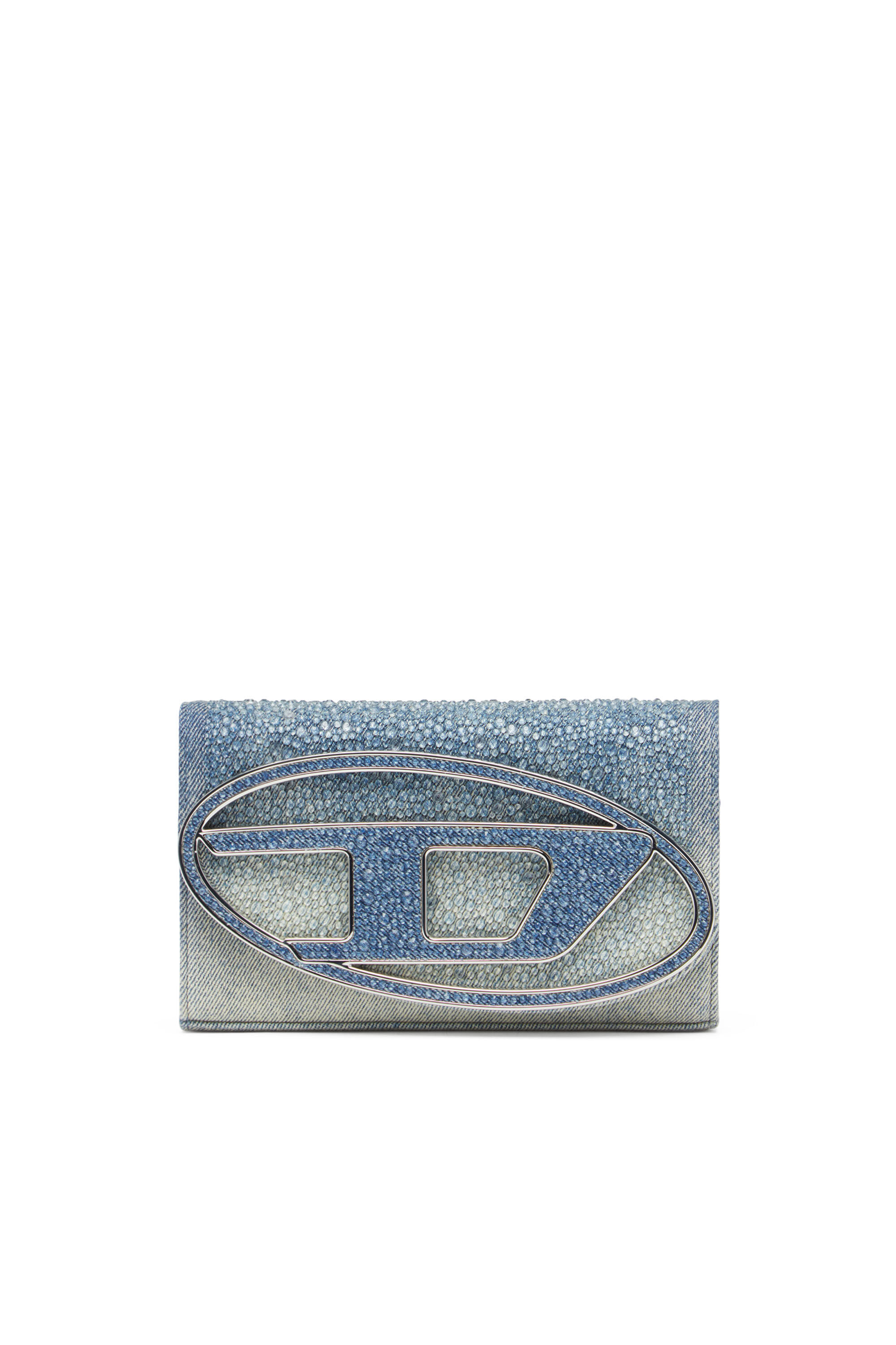 Diesel - 1DR WALLET STRAP, Female's Wallet purse in crystal denim in Blue - 1