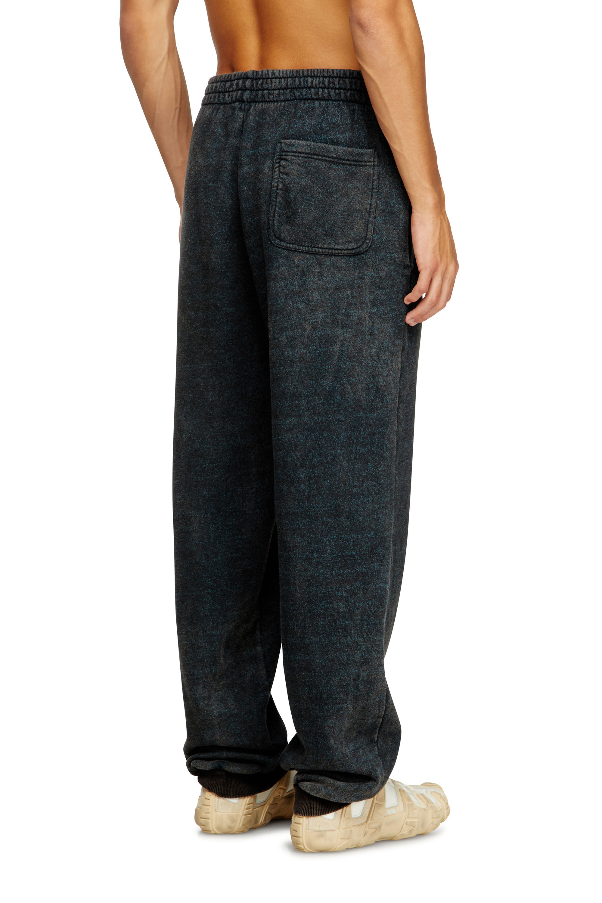 Men's Drawstring pants with ribbed trim | Grey | Diesel