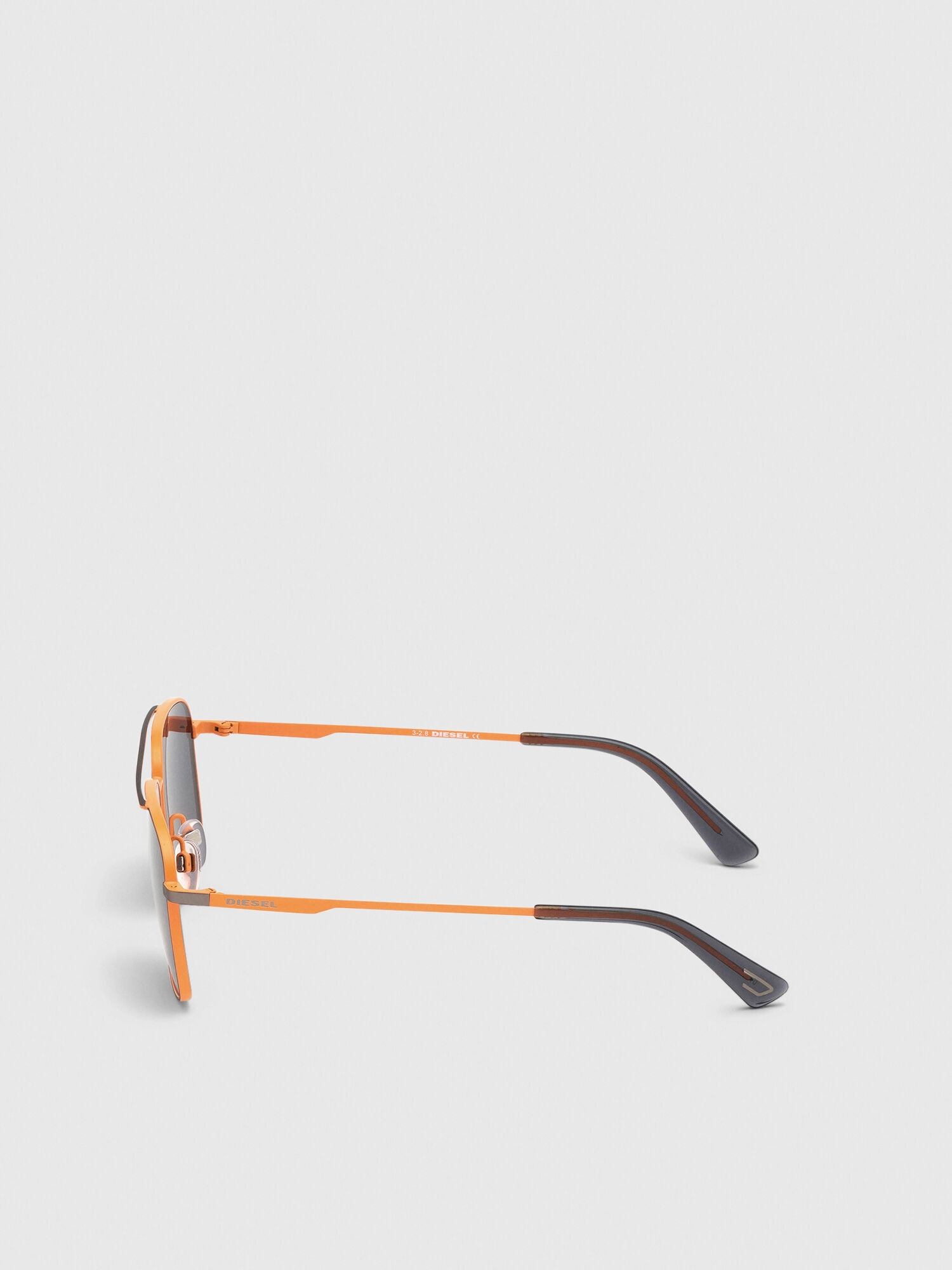 Diesel - DL0295, Male's Navigator sunglasses in metal in Orange/Black - 3