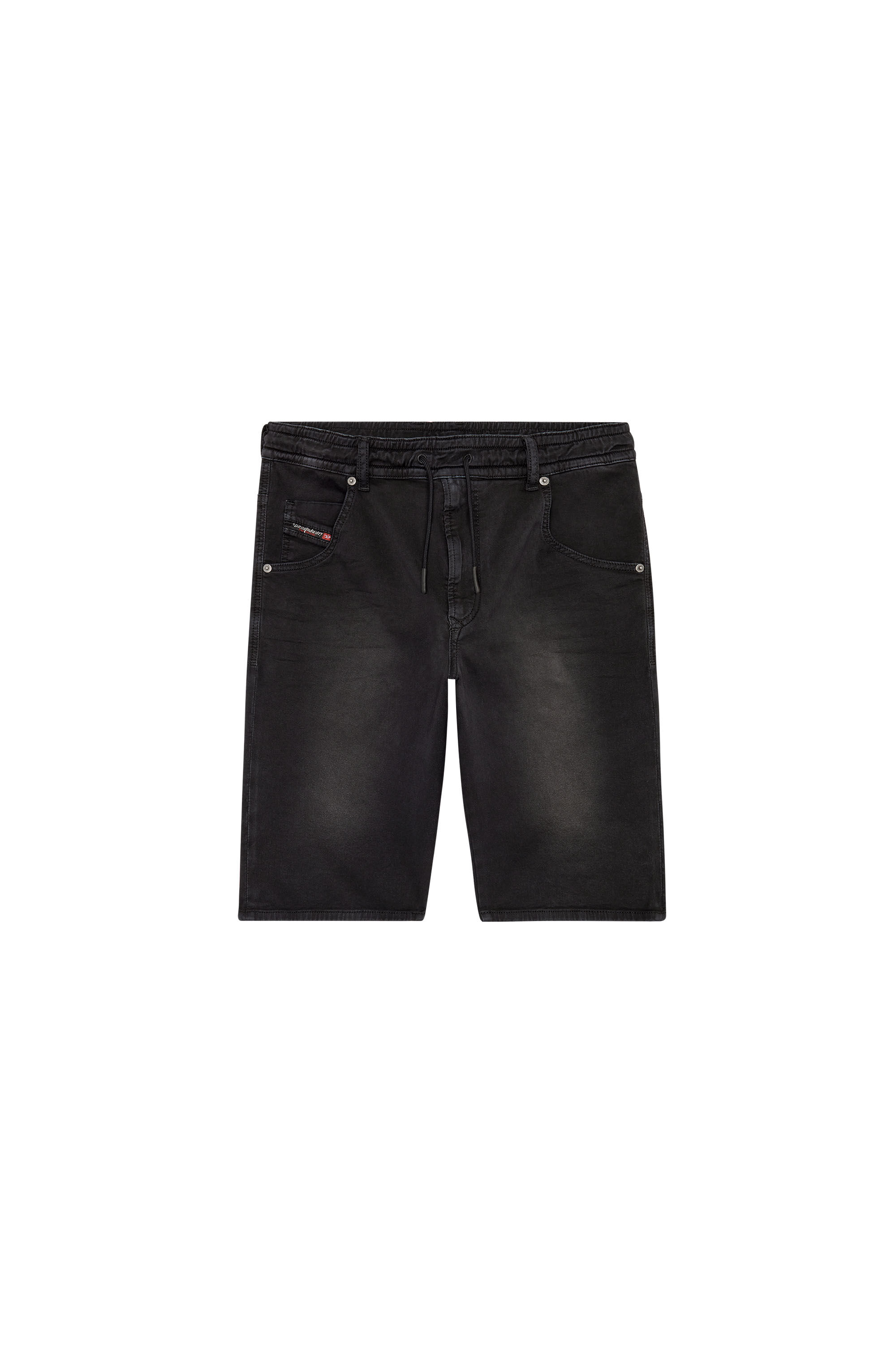 Diesel - D-KROOSHORT-Z JOGGJEANS, Man's Coloured shorts in JoggJeans&reg; in Black/Dark grey - 2