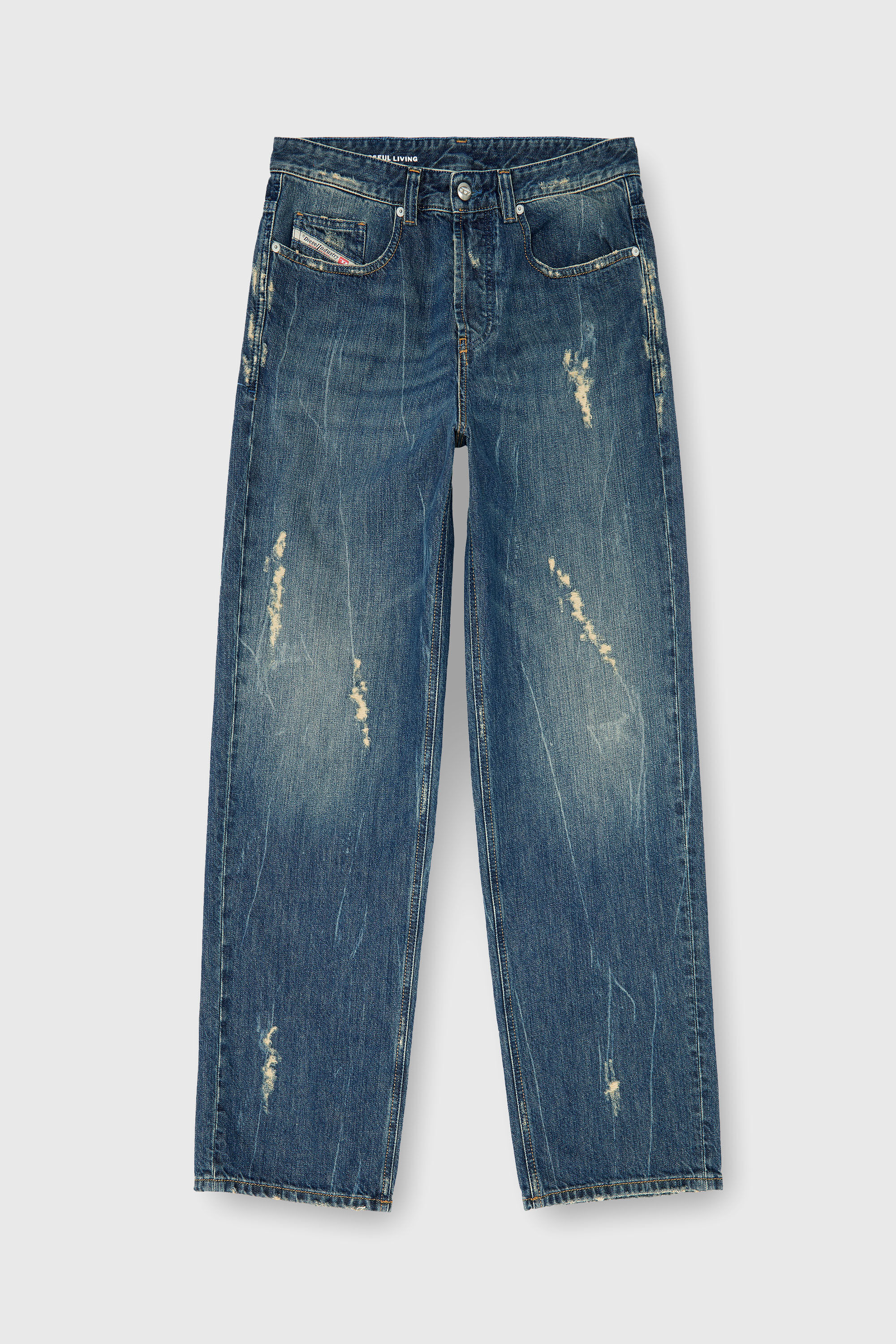 Men's Relaxed Jeans | Low Waist 2001 D-MacroMedium blue | Diesel US