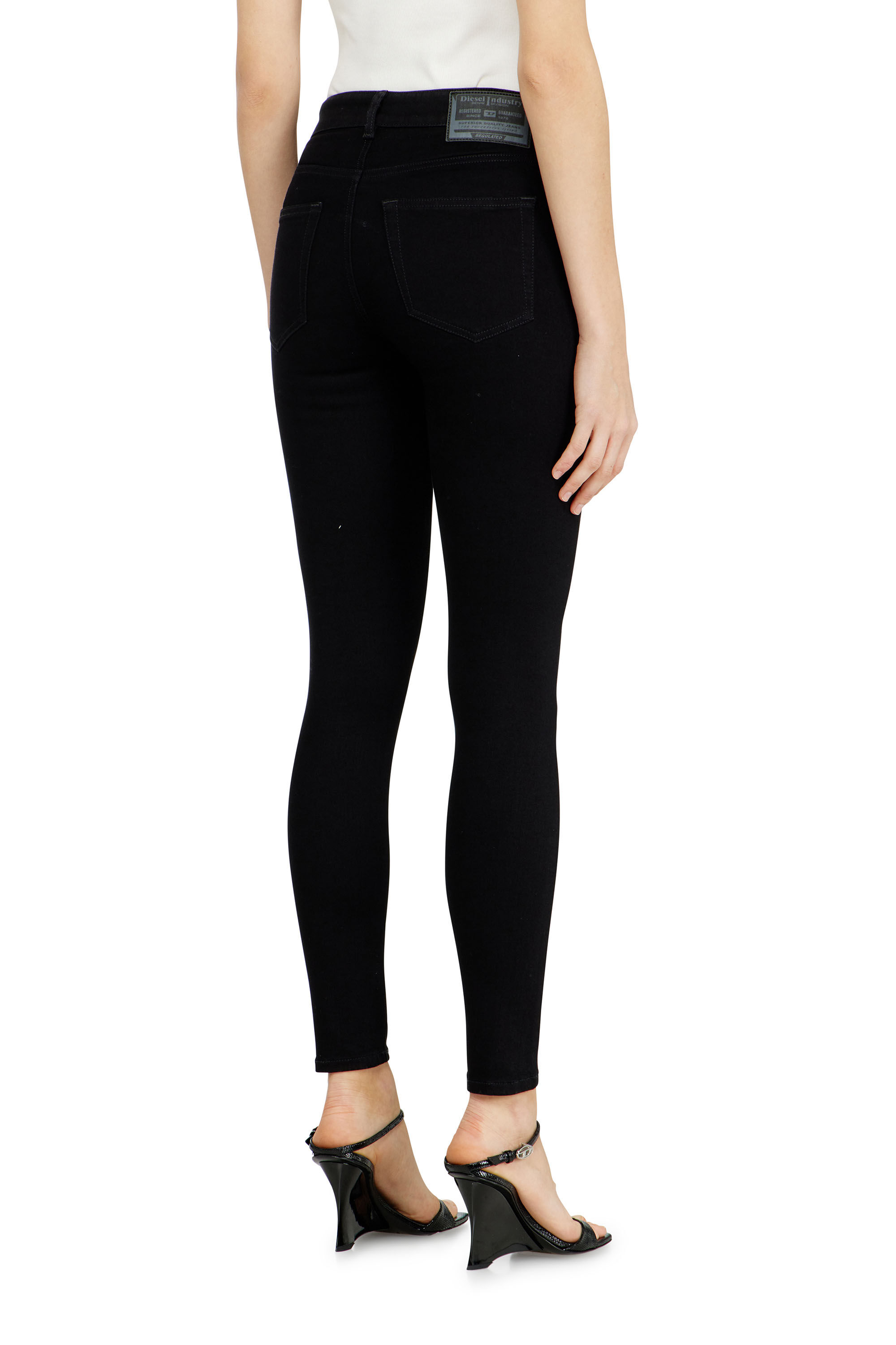 Diesel - Woman's Skinny Jeans 2017 Slandy 069EF, Black/Dark grey - 5