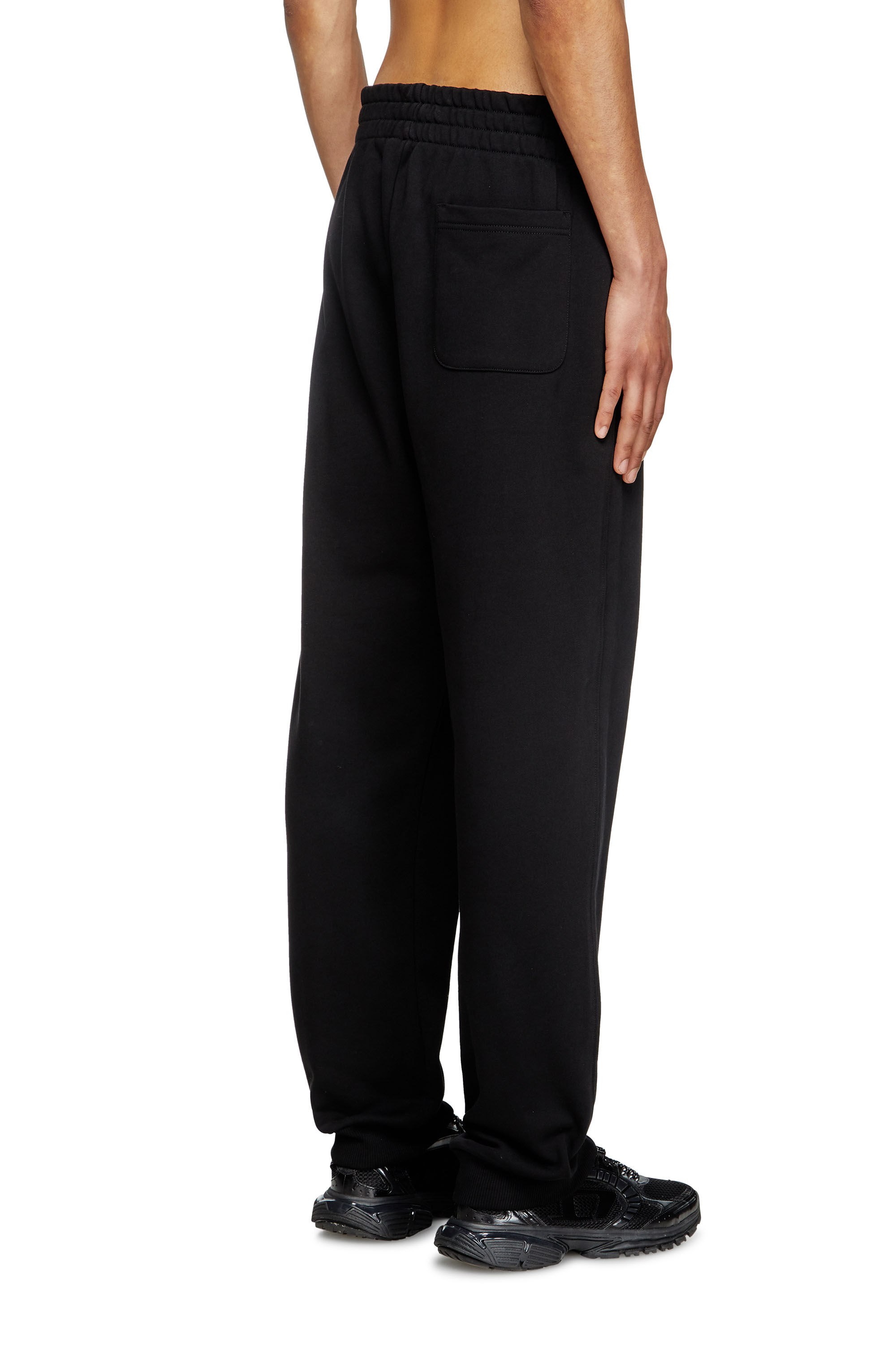 Men's Pants with metal-effect Oval D logo | Black | Diesel
