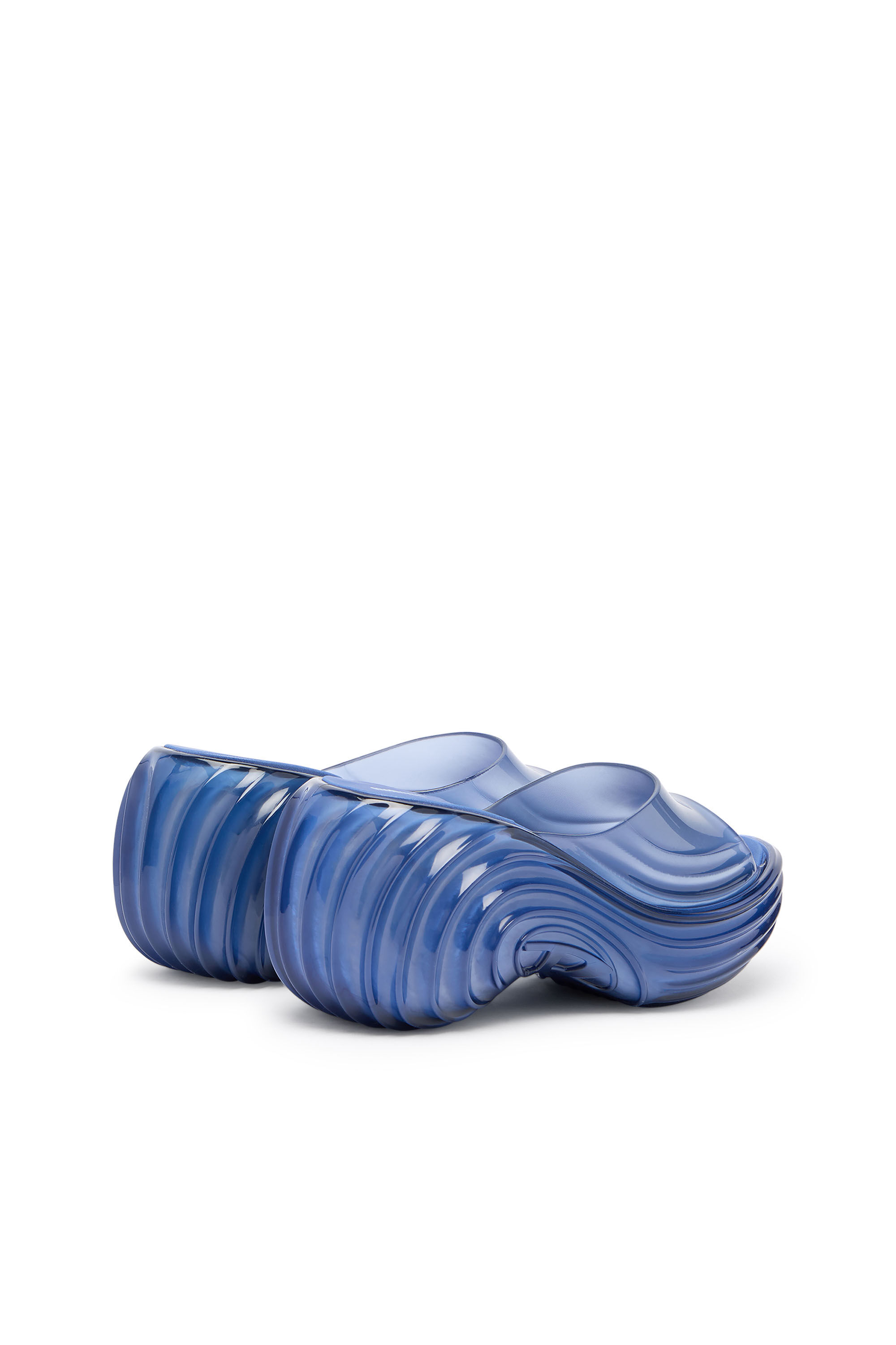 Women's Platform mule in Melflex® | Blue | Diesel