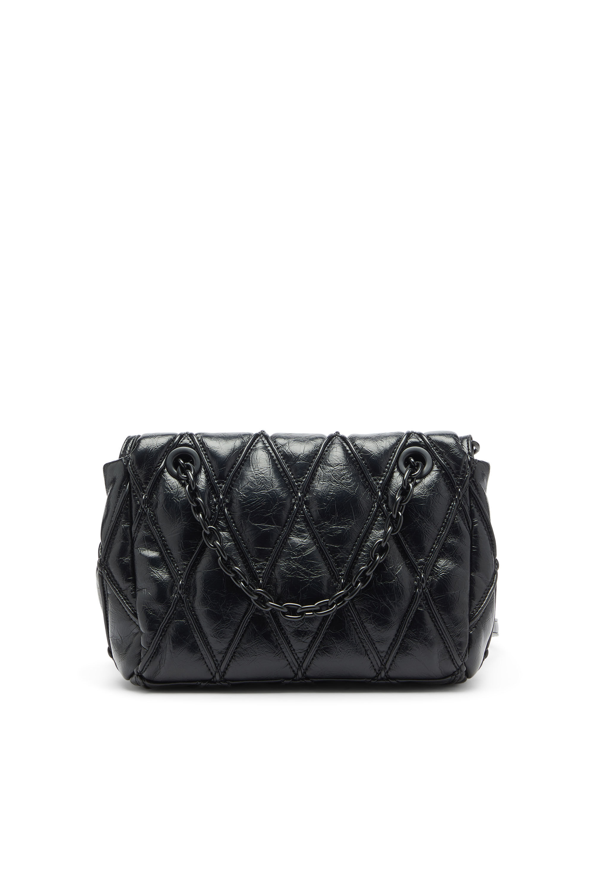 Diesel - CHARM-D SHOULDER M, Woman's Charm-D - Shoulder bag in shiny quilted PU in Black - 2