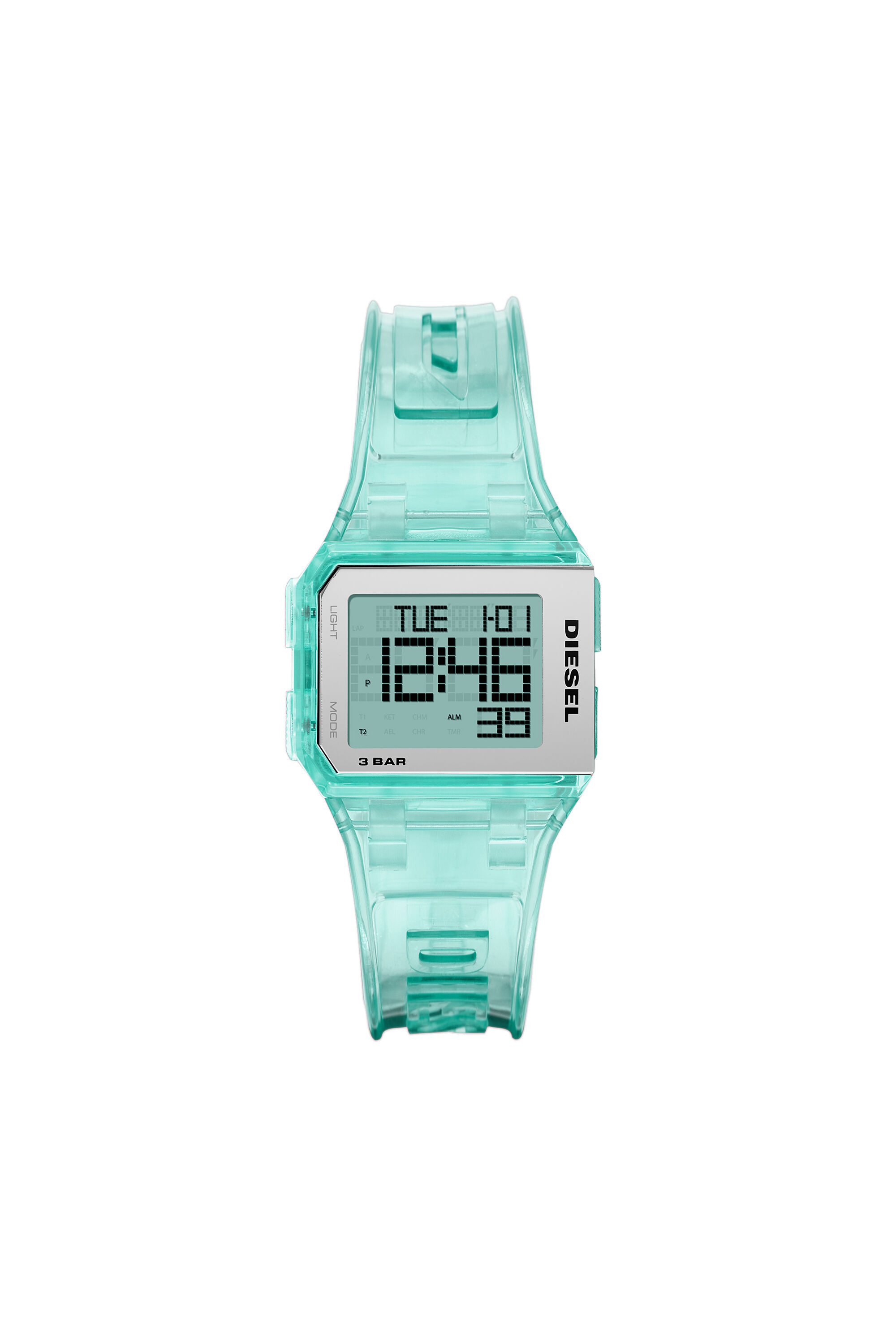 DZ1921 : Chopped Digital Millennial Mint Transparent Watch | Diesel