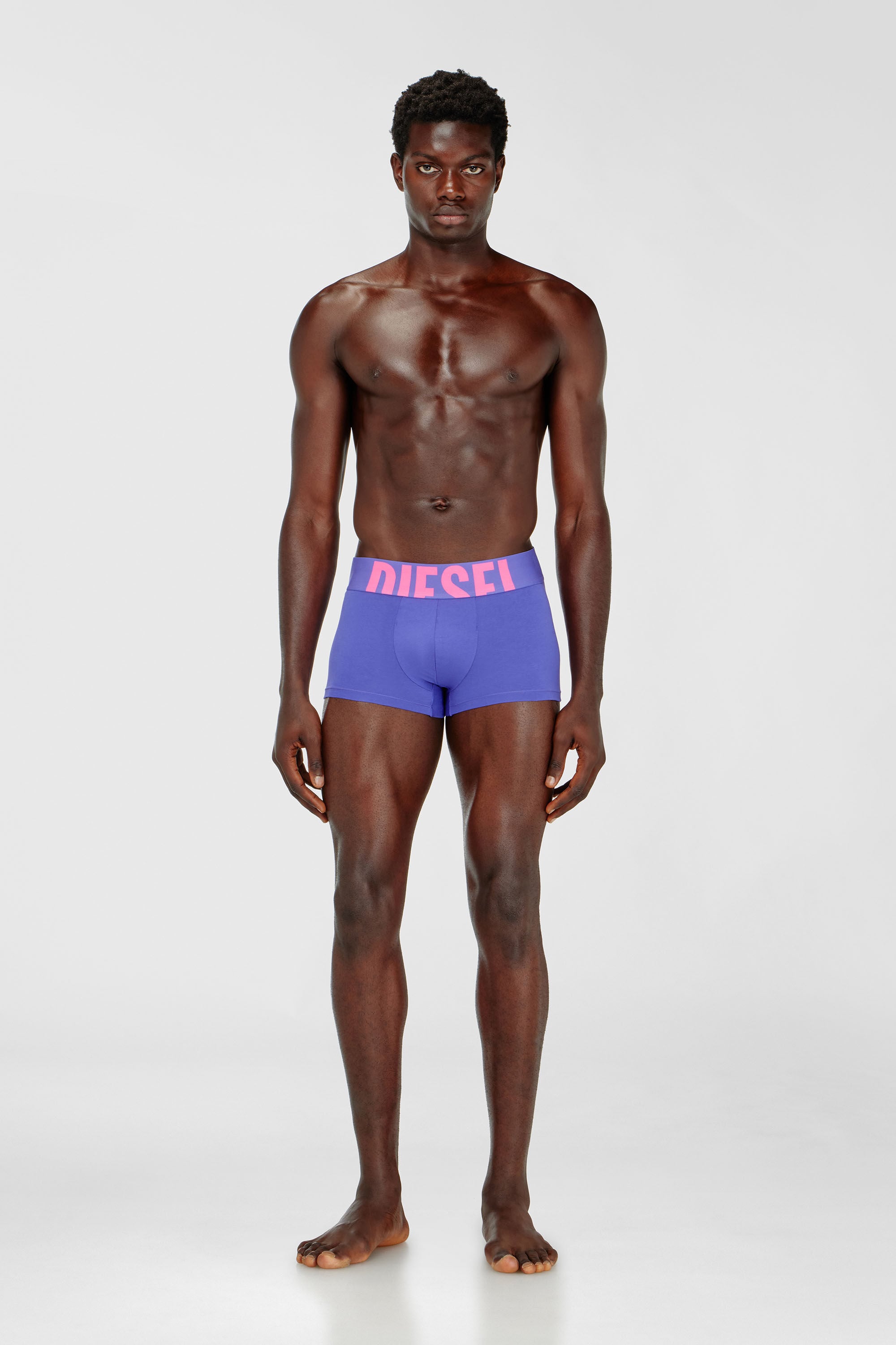 Diesel - UMBX-DAMIENTHREEPACK-5.5EL, Man's Three-pack boxer briefs in stretch cotton in Violet/Blue - 2