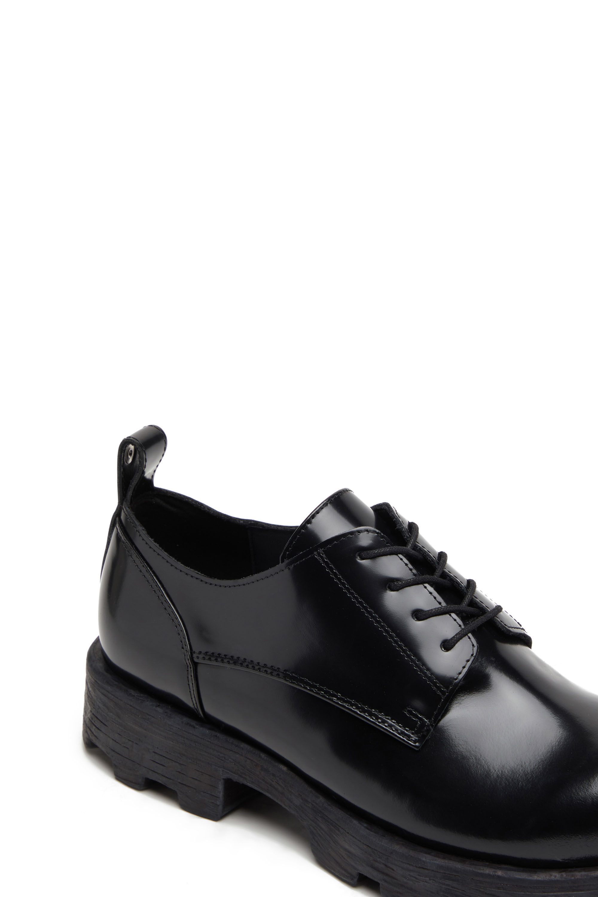 Diesel - D-HAMMER SH, Male's D-Hammer SH - Lace-up shoes in shiny leather in Black - 6
