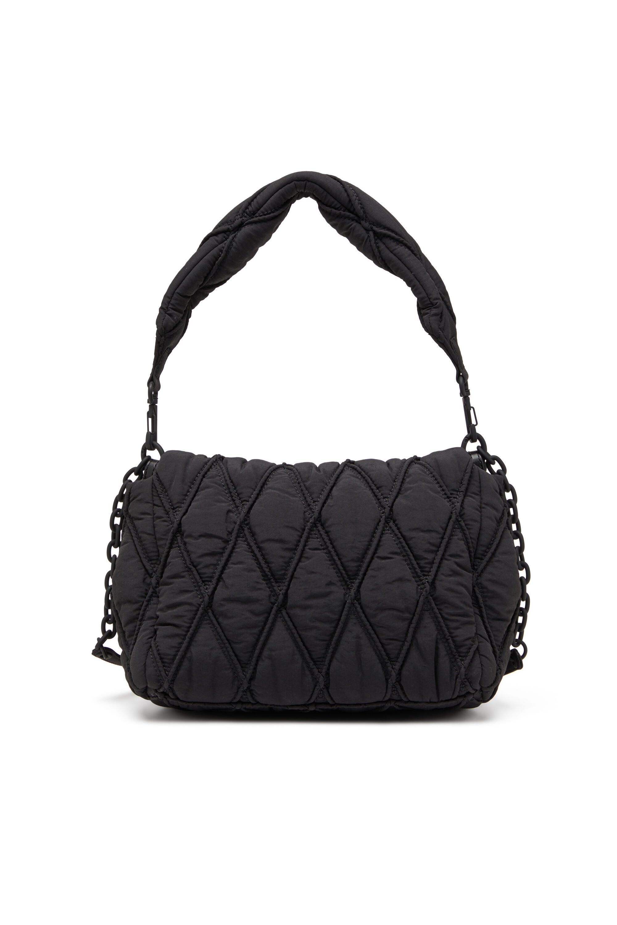 DIESEL | CHARM-D SHOULDER M BAG BLACK バッグ Women's Charm-D Shoulder M bag in quilted Denim | Black | Diesel