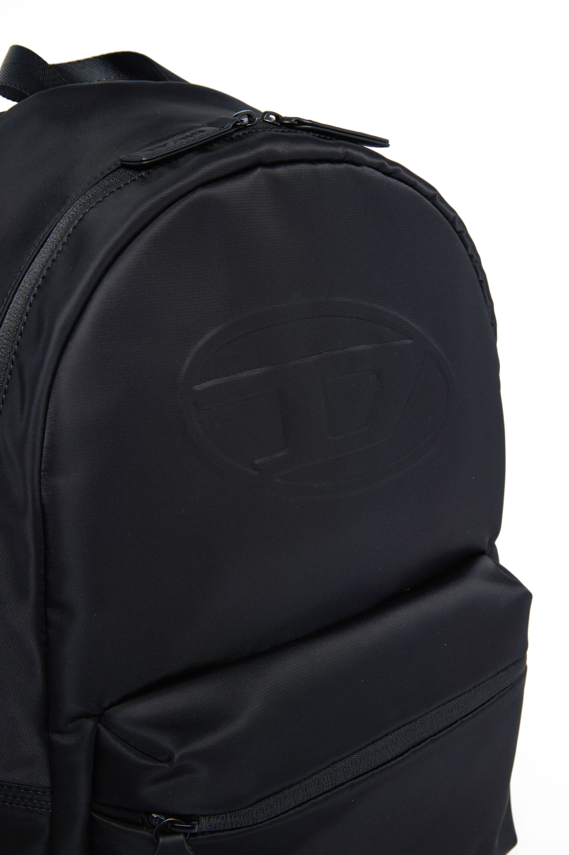 Girl's Nylon backpack with embossed Oval D | Black | Diesel US