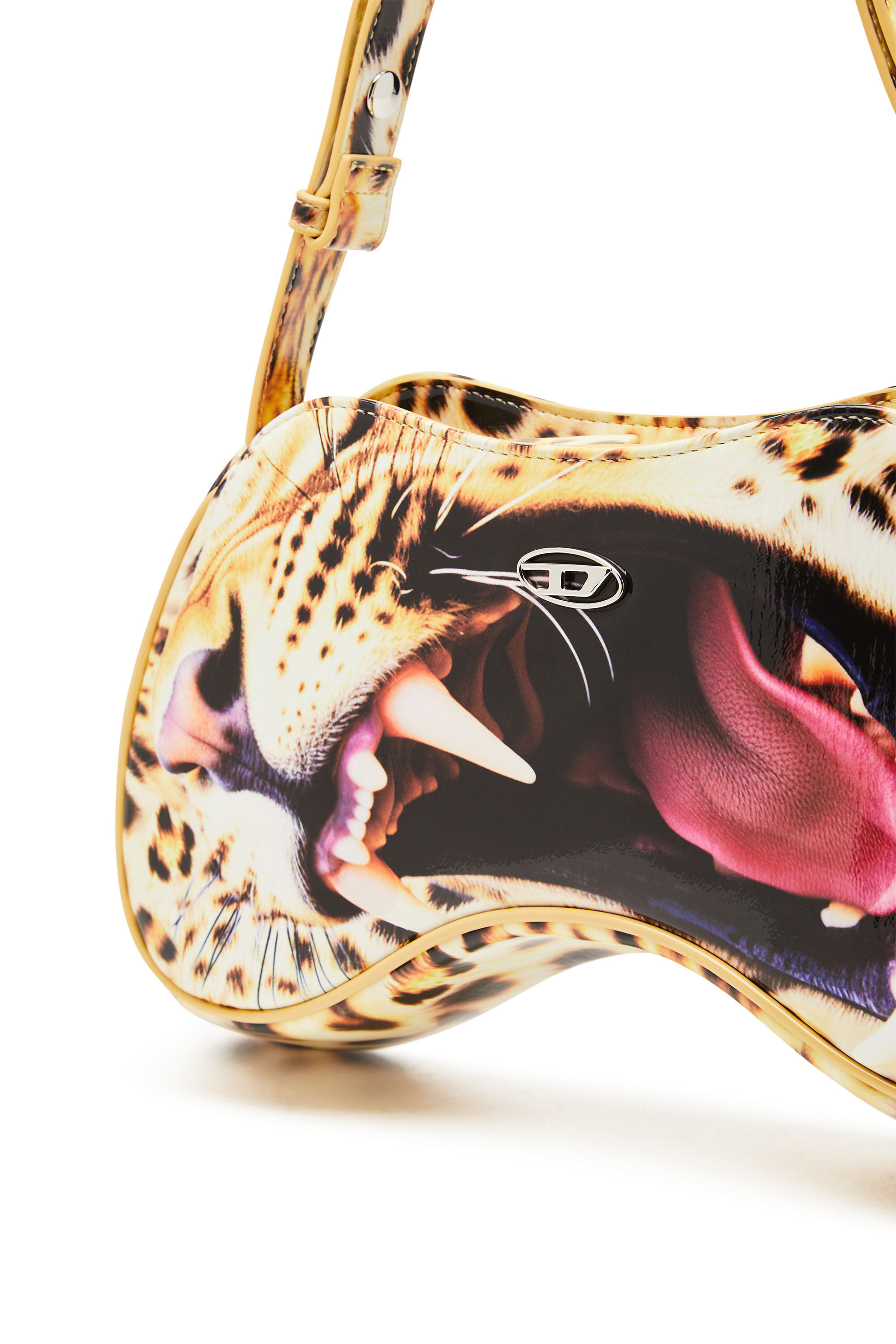 Diesel - PLAY SHOULDER, Play-Sac à bandoulière brillant Femme in Jaune - 5