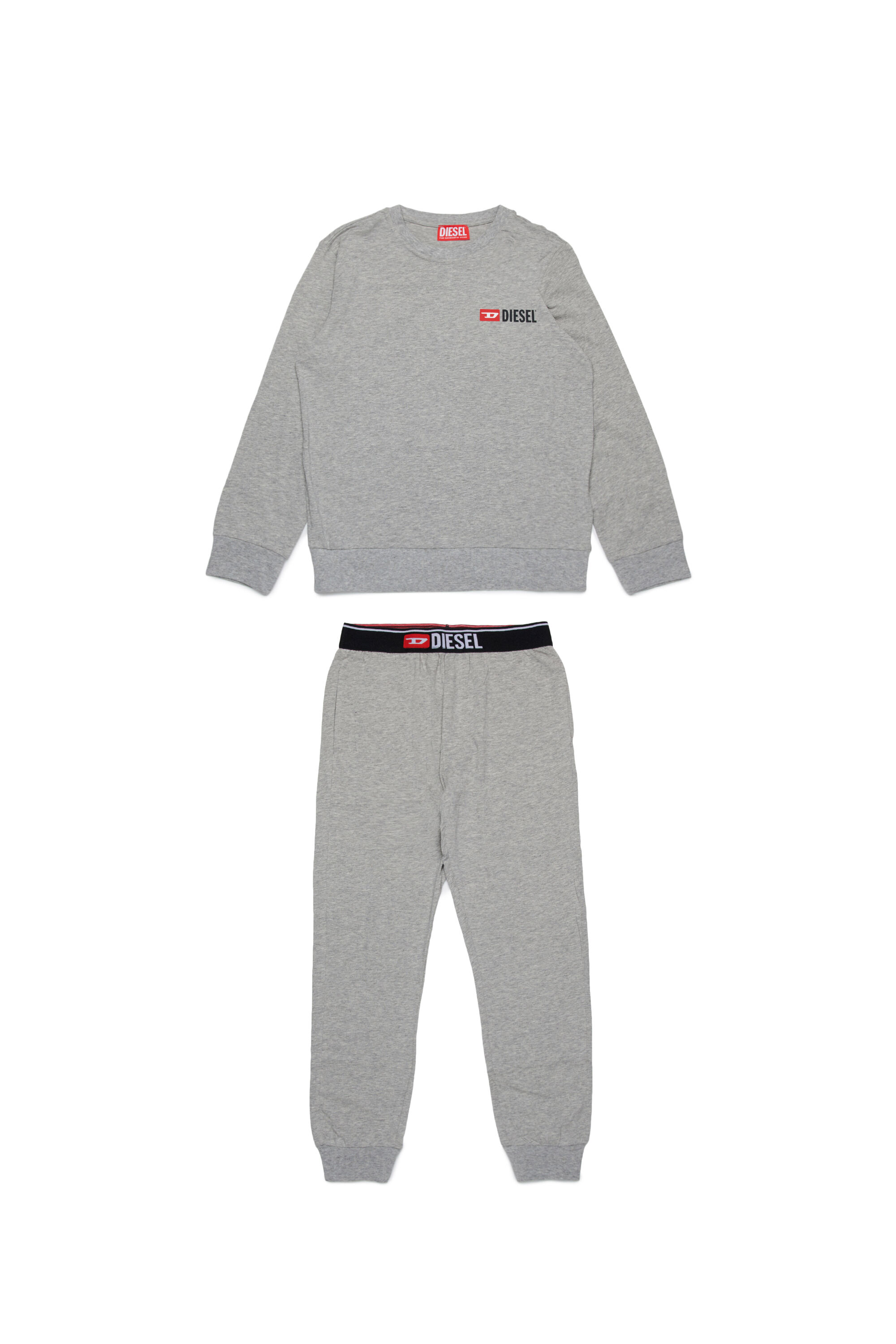 Diesel - UNPELIO, Male's Pyjama set with logo in Grey - 1