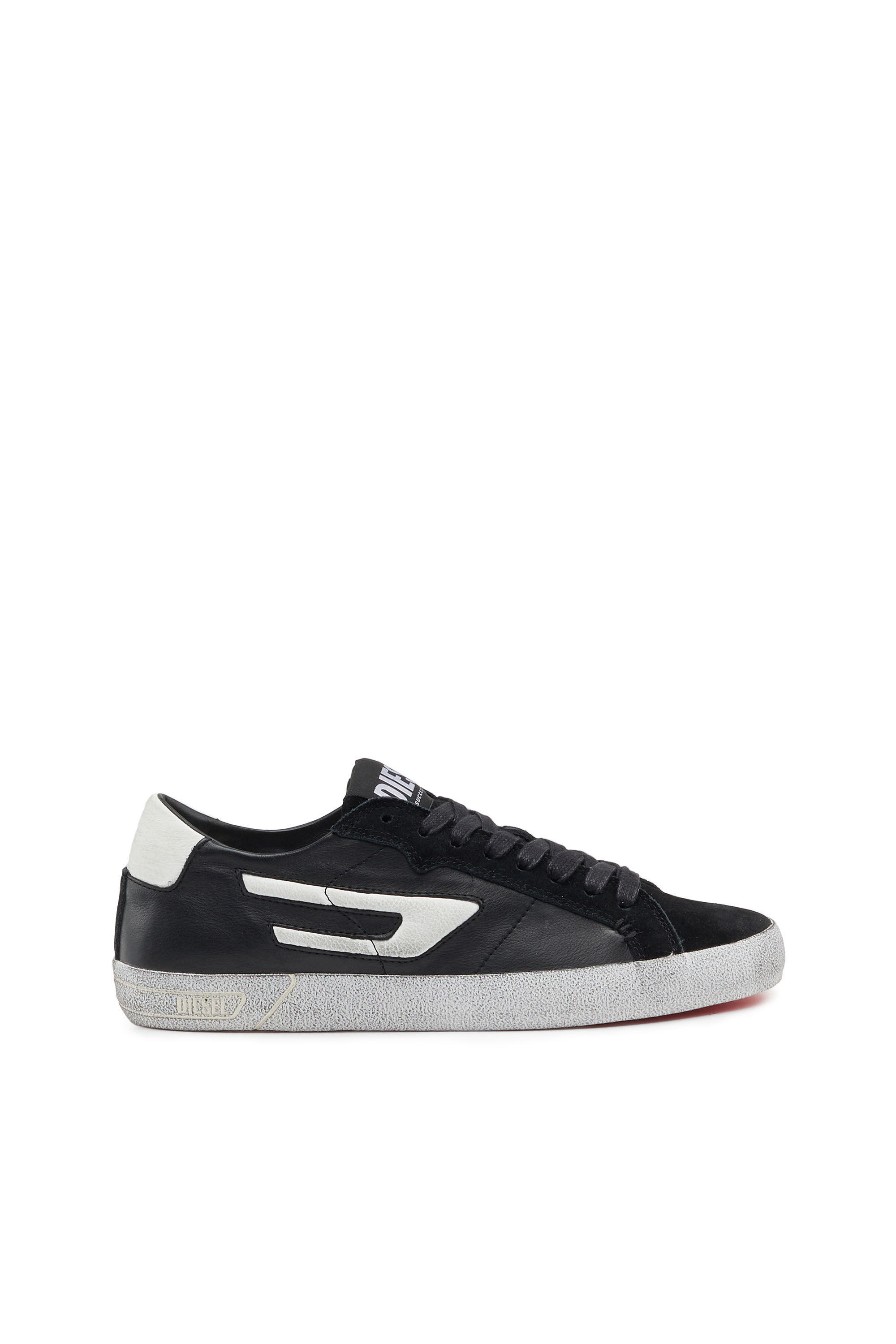 Diesel - S-LEROJI LOW W, Woman's S-Leroji Low W - Low-top leather sneakers with D logo in Black - 1