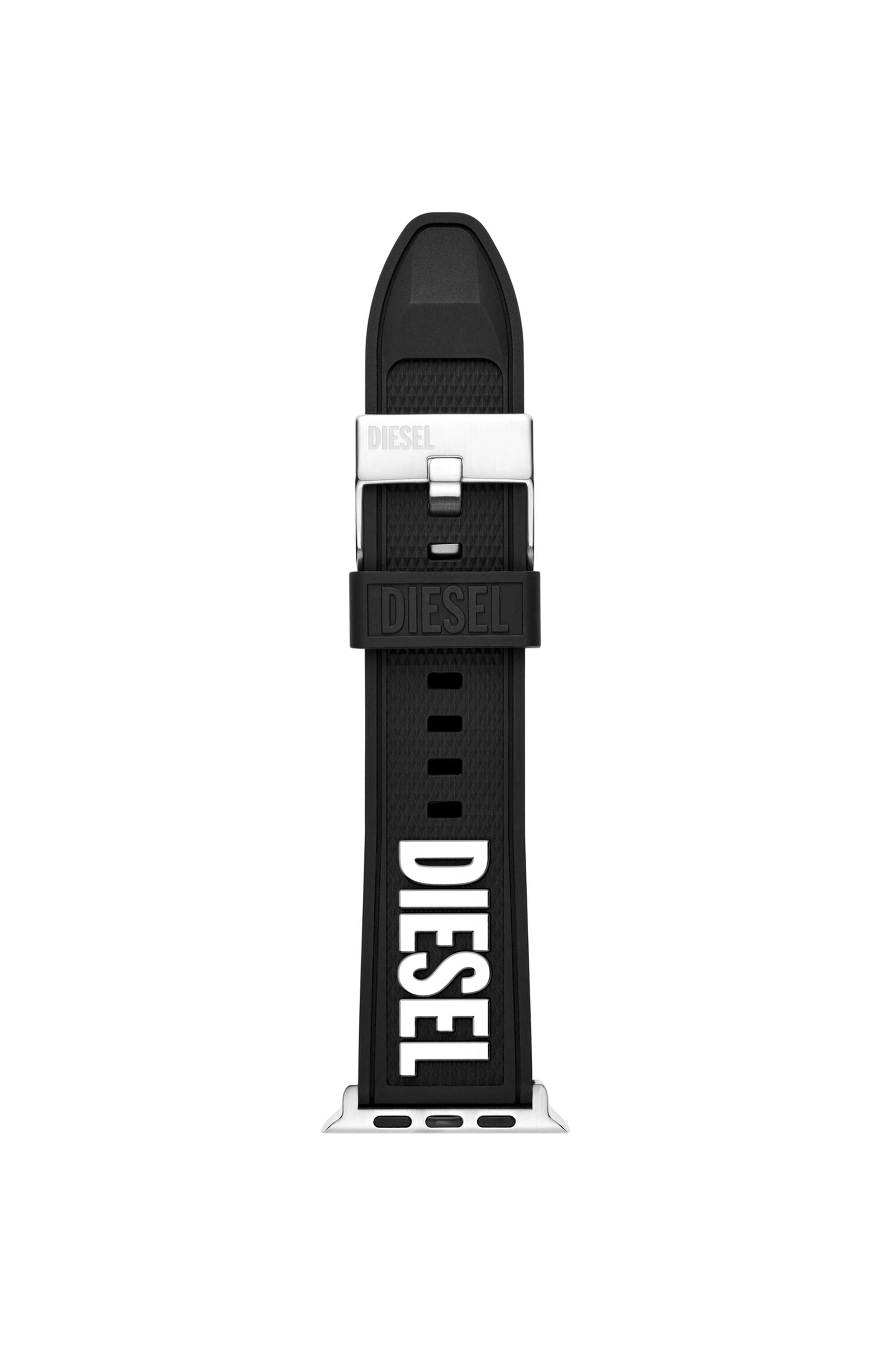 Diesel - DSS011, Unisex's Silicone band for Apple watch®, 42mm, 44mm, 45mm in Black - 1