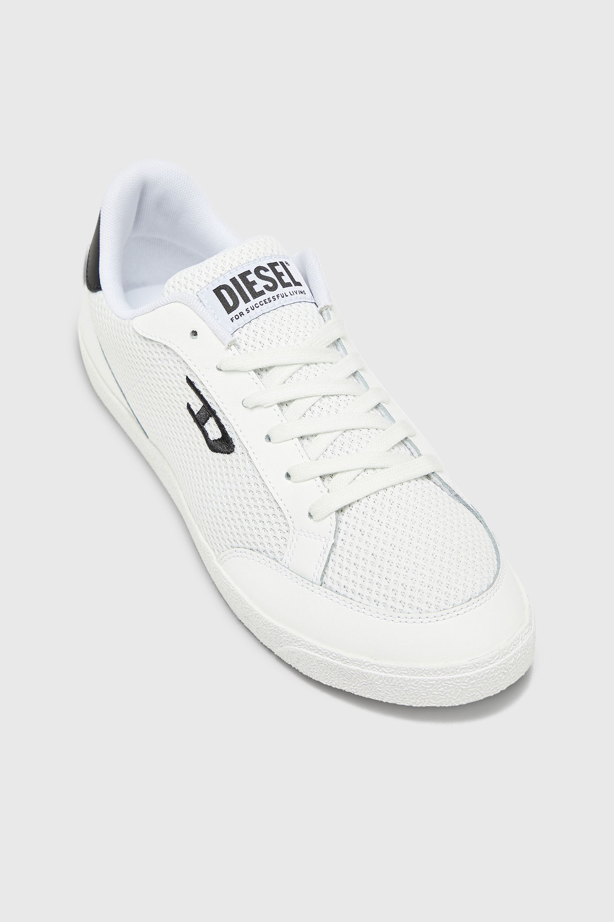 Diesel - S-D-LEO LOW, Man's D-Leo - Sneakers in mesh with logo in White - 6