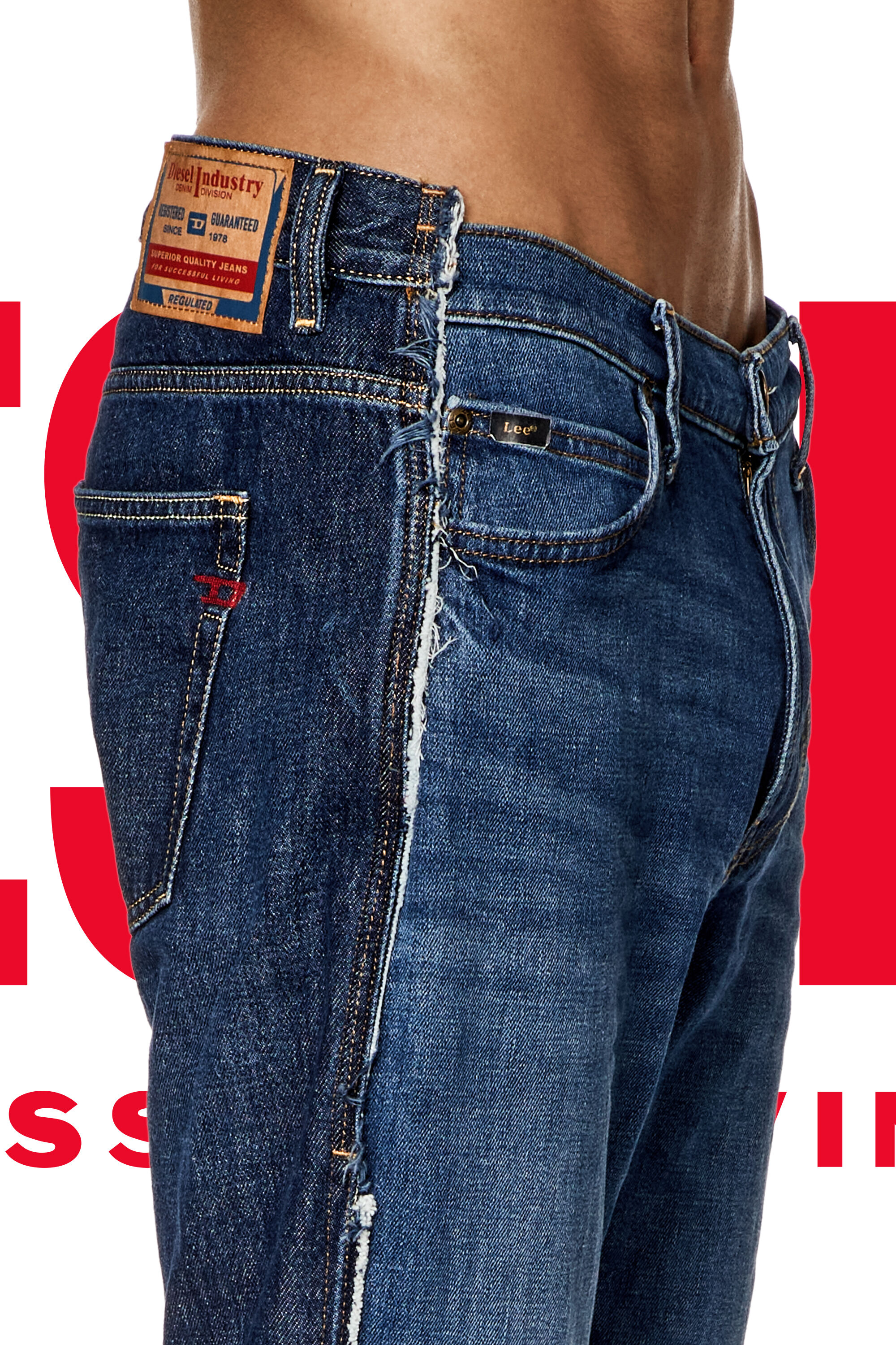 Diesel - Regular Jeans Dieseloves 04 09K47 Mixte, Bleu moyen - Image 2
