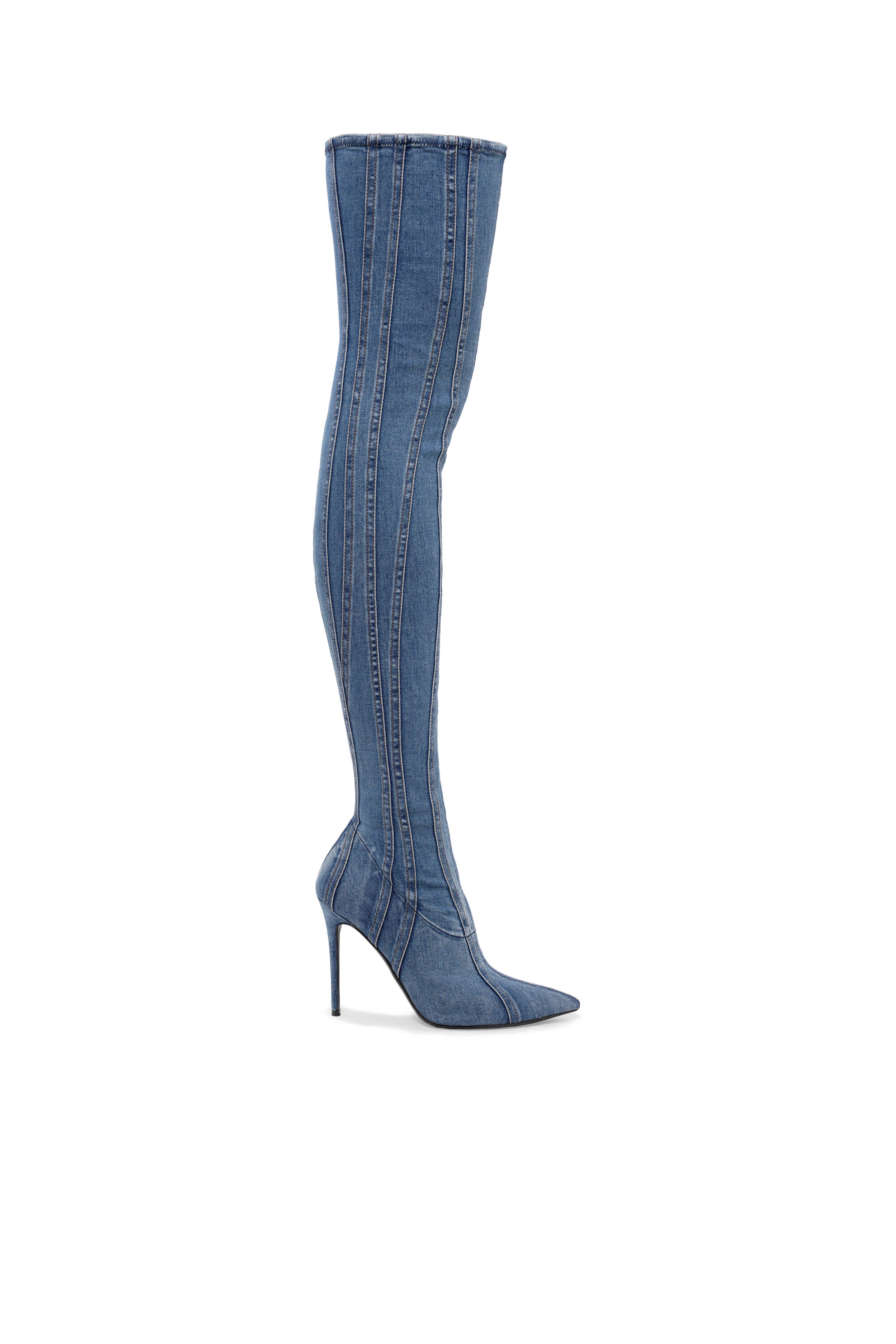 Diesel - D-YUCCA OTK, Female's D-Yucca Otk - Over-the-knee boots in denim in Blue - 1