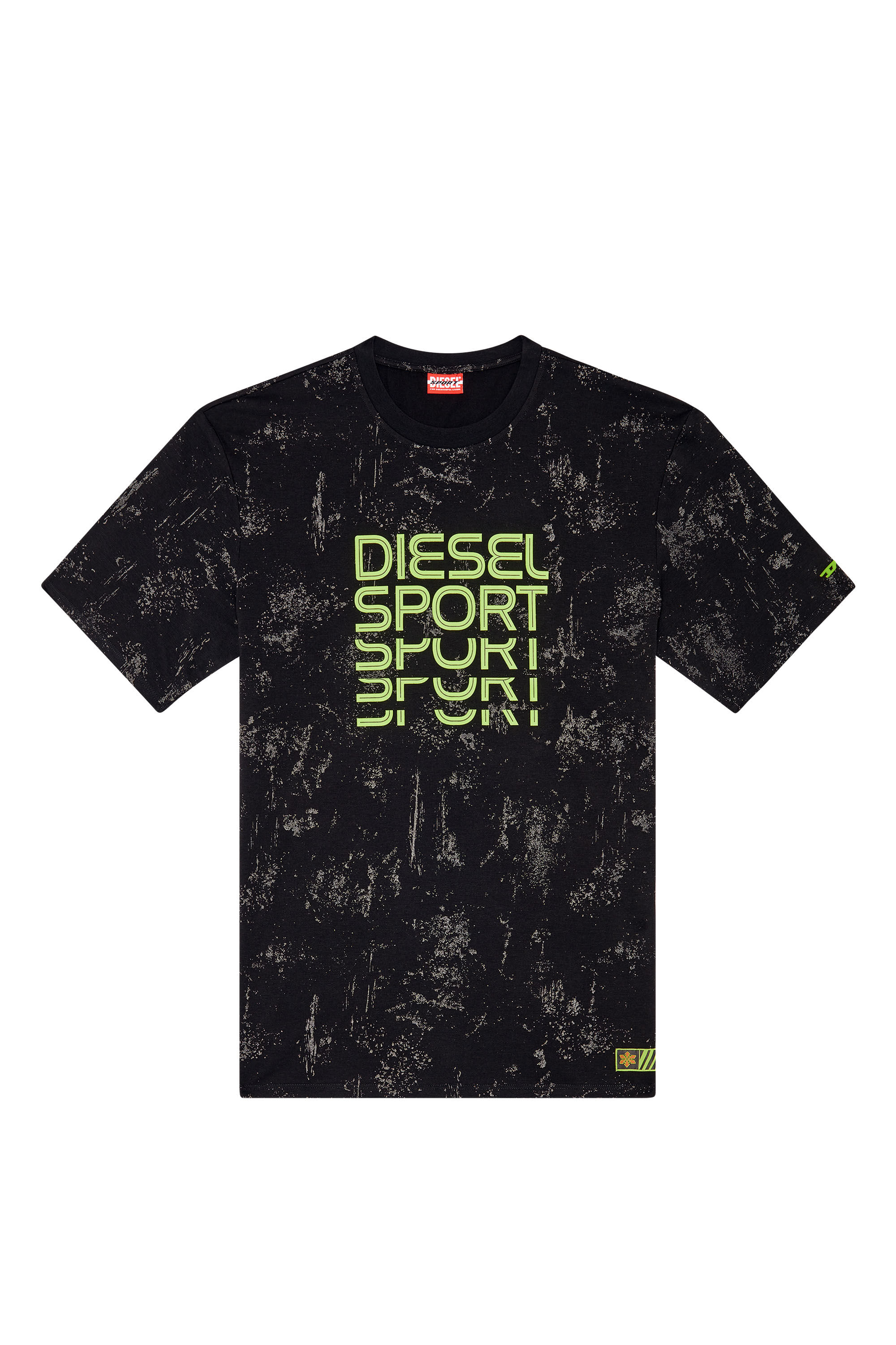 Diesel - AMTEE-DUNCAN-HT16, Male's T-shirt with reflective details in Black - 2