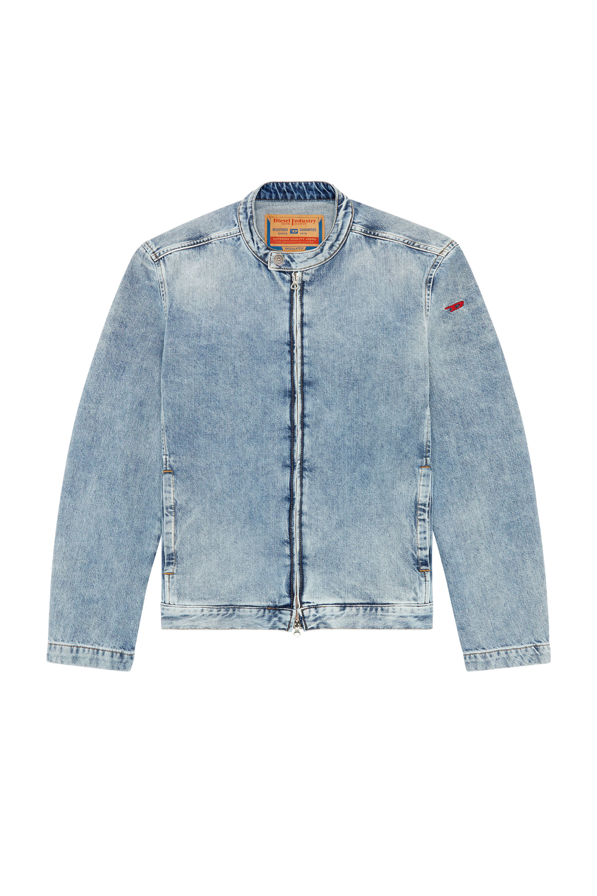 Diesel - D-GLORY, Veste zippée en denim Homme in Bleu - 2