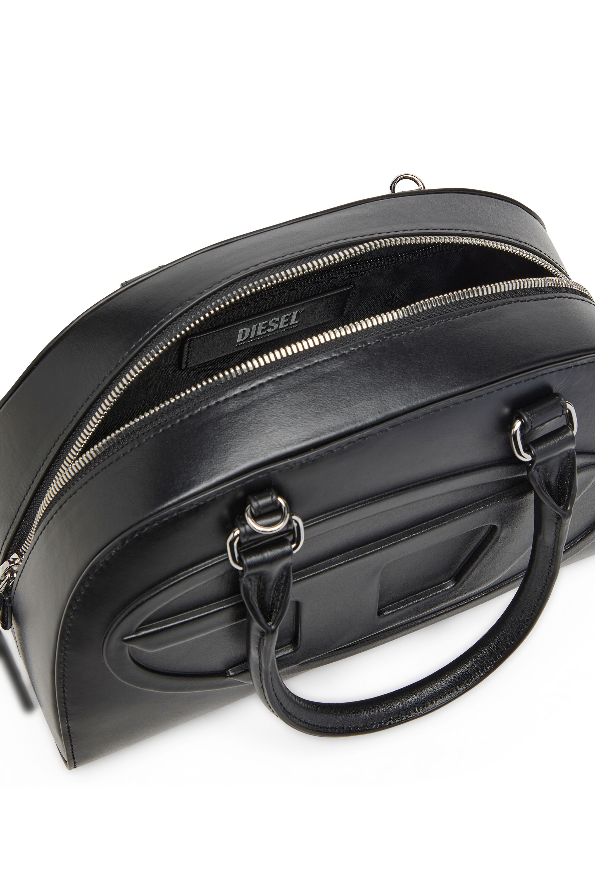 Women's 1DR Dome-Leather bowling bag | Black | Diesel