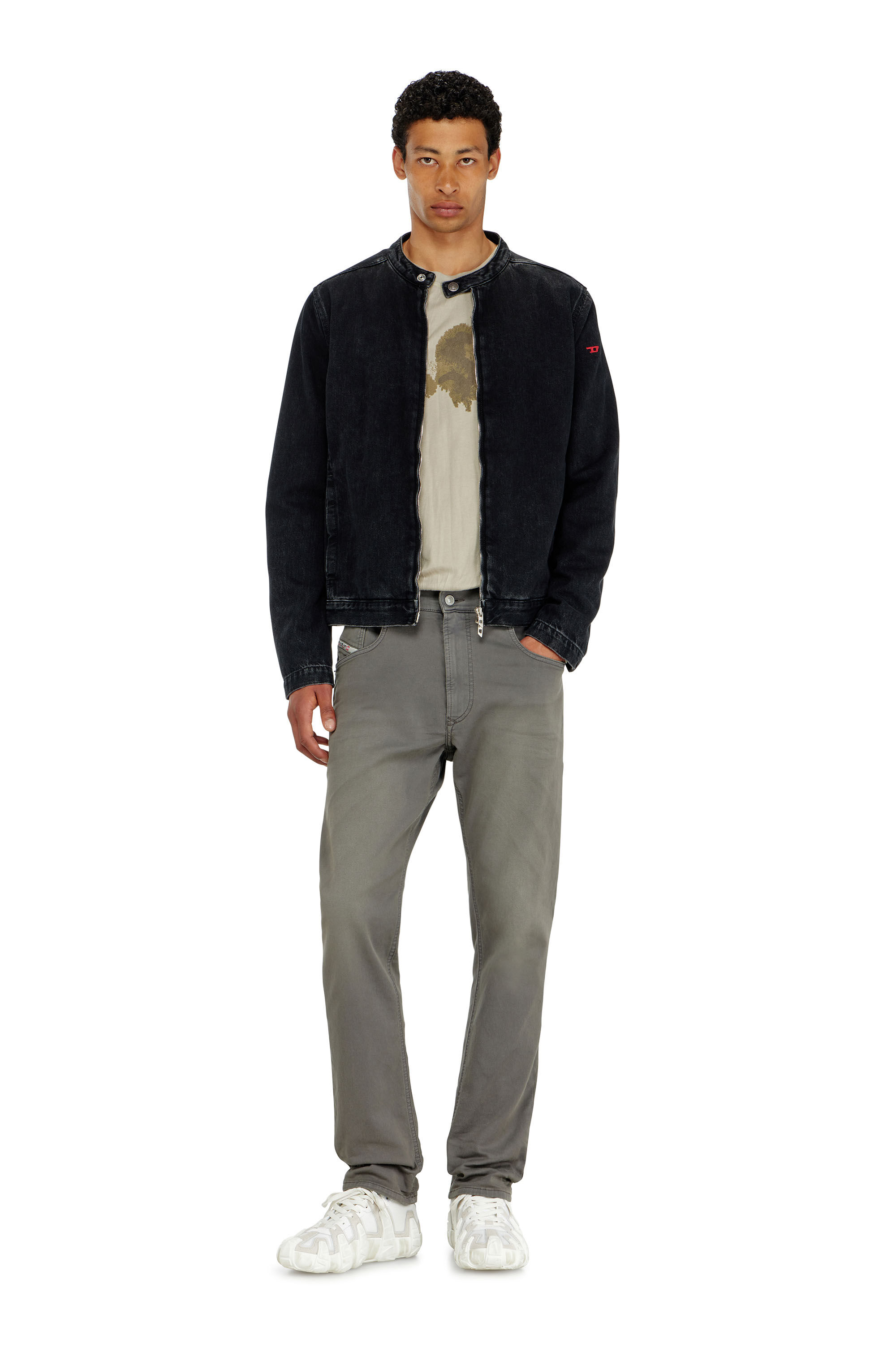 Men's Regular Jeans | Grey | Diesel 2032 D-Krooley-BW Joggjeans®