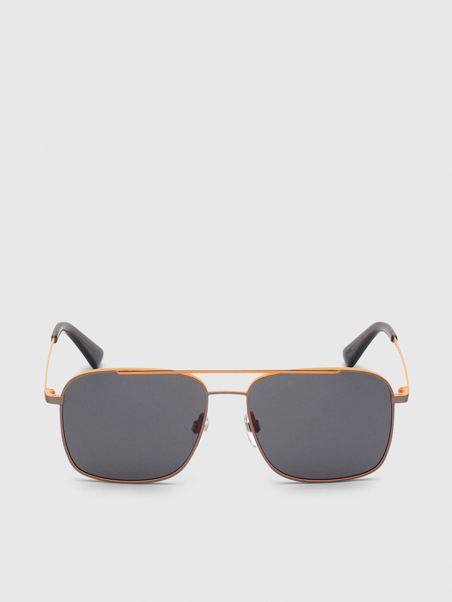 Diesel - DL0295, Male's Navigator sunglasses in metal in Orange/Black - 1