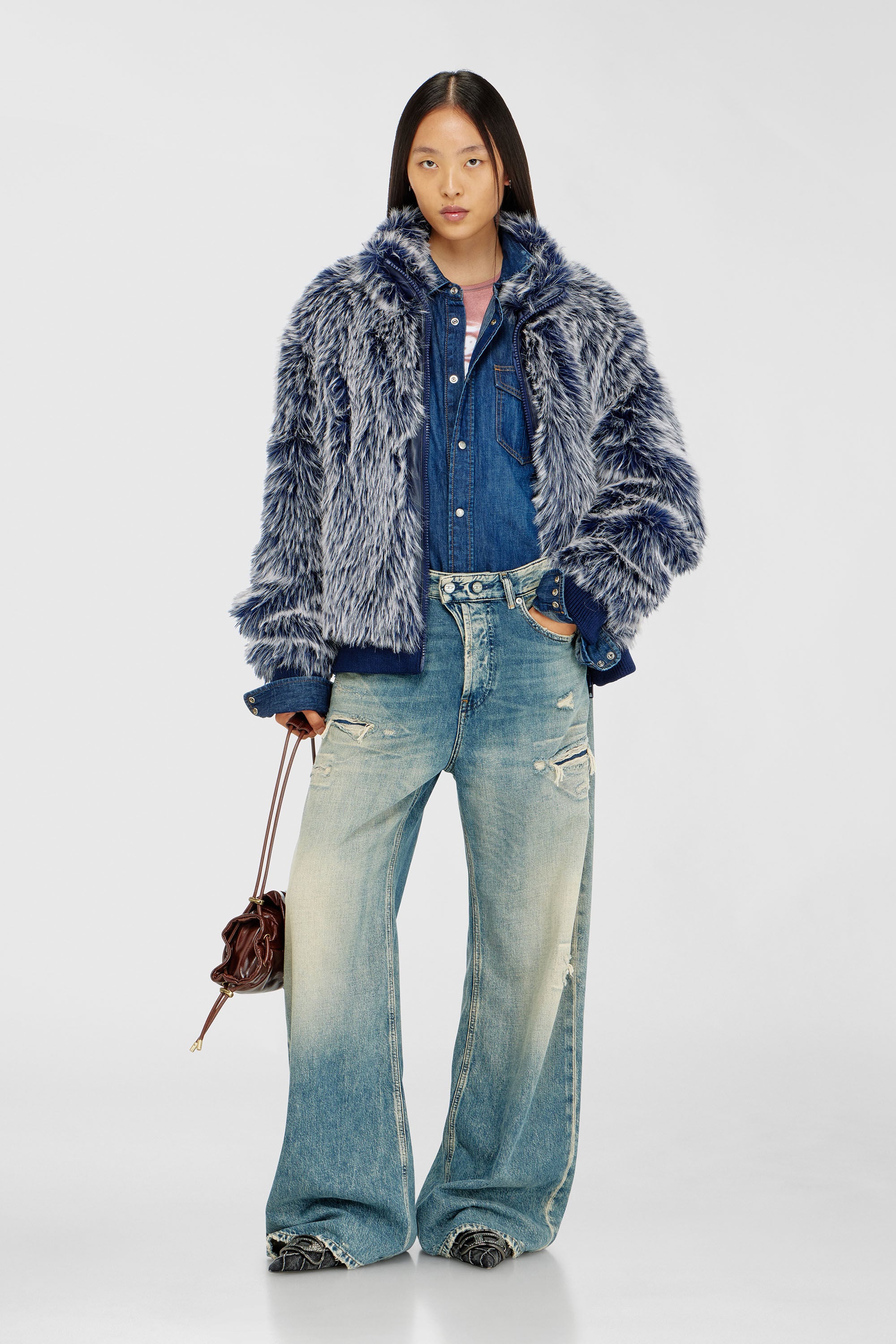 Diesel - Female's Relaxed Jeans 1996 D-Sire 09P62, Medium Blue - 1