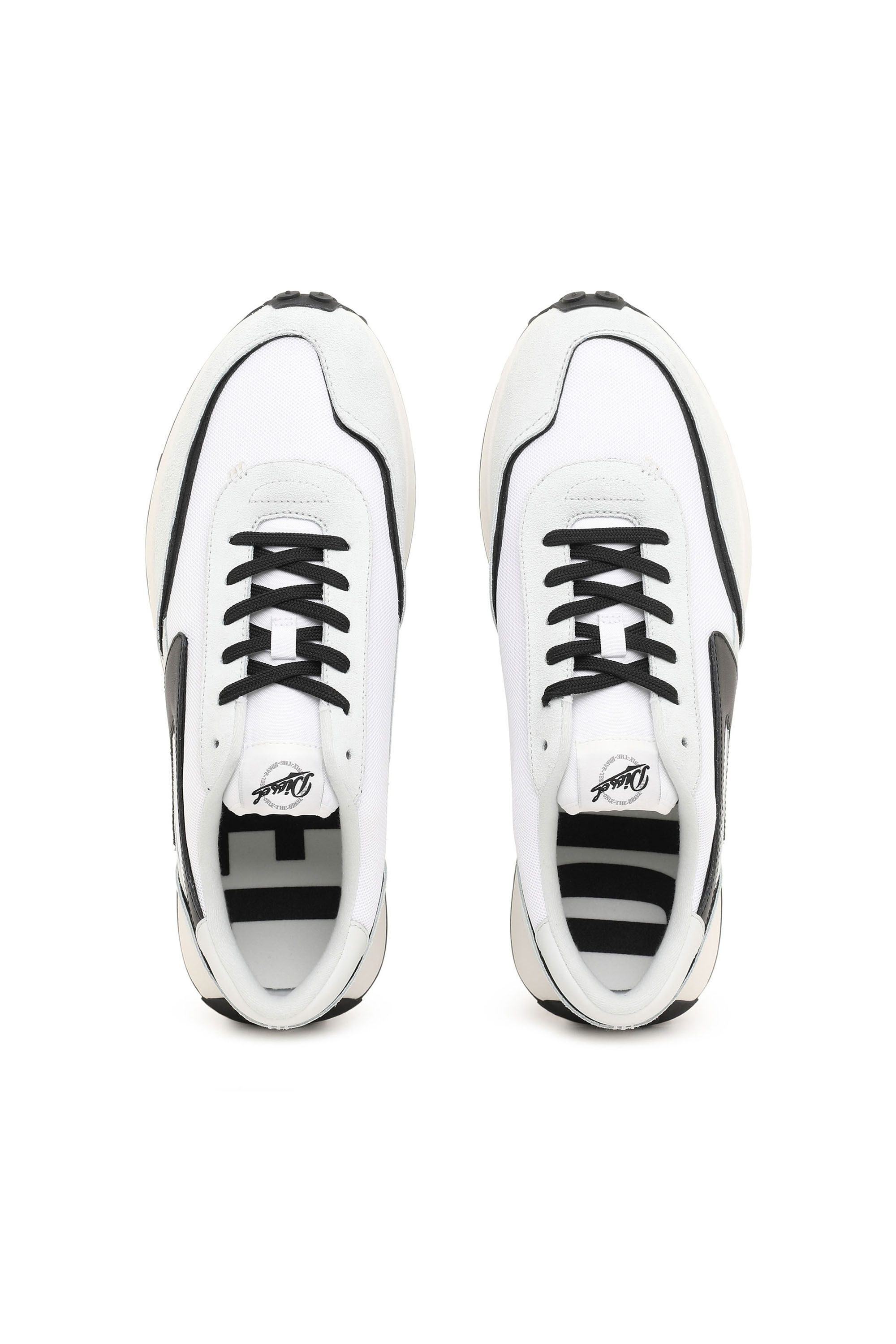 Diesel - S-RACER LC W, Female's S-Racer Lc W - Sneakers in mesh, suede and leather in White/Black - 4