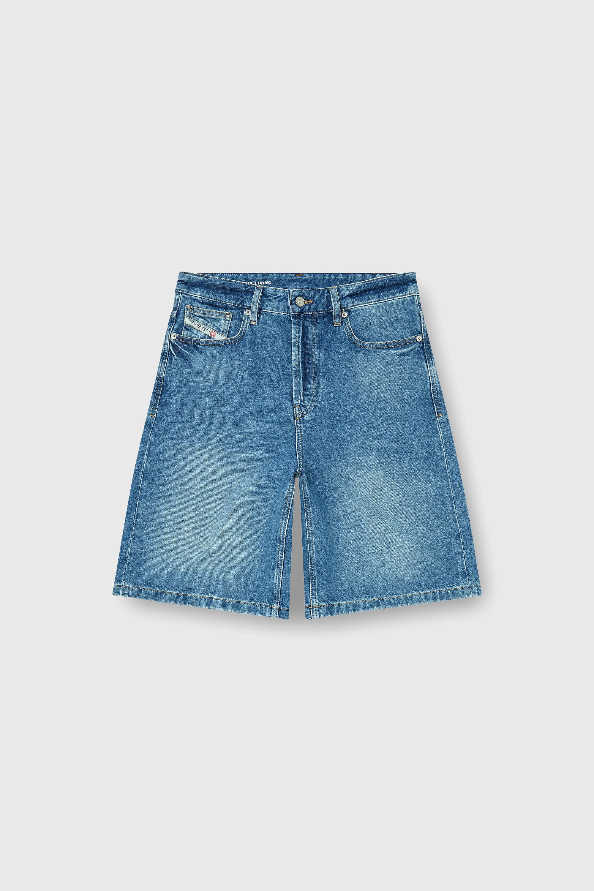 Diesel - DE-SIRE-SHORT, Shorts de denim con lavado oscuro limpio Mujer in Azul marino - 2