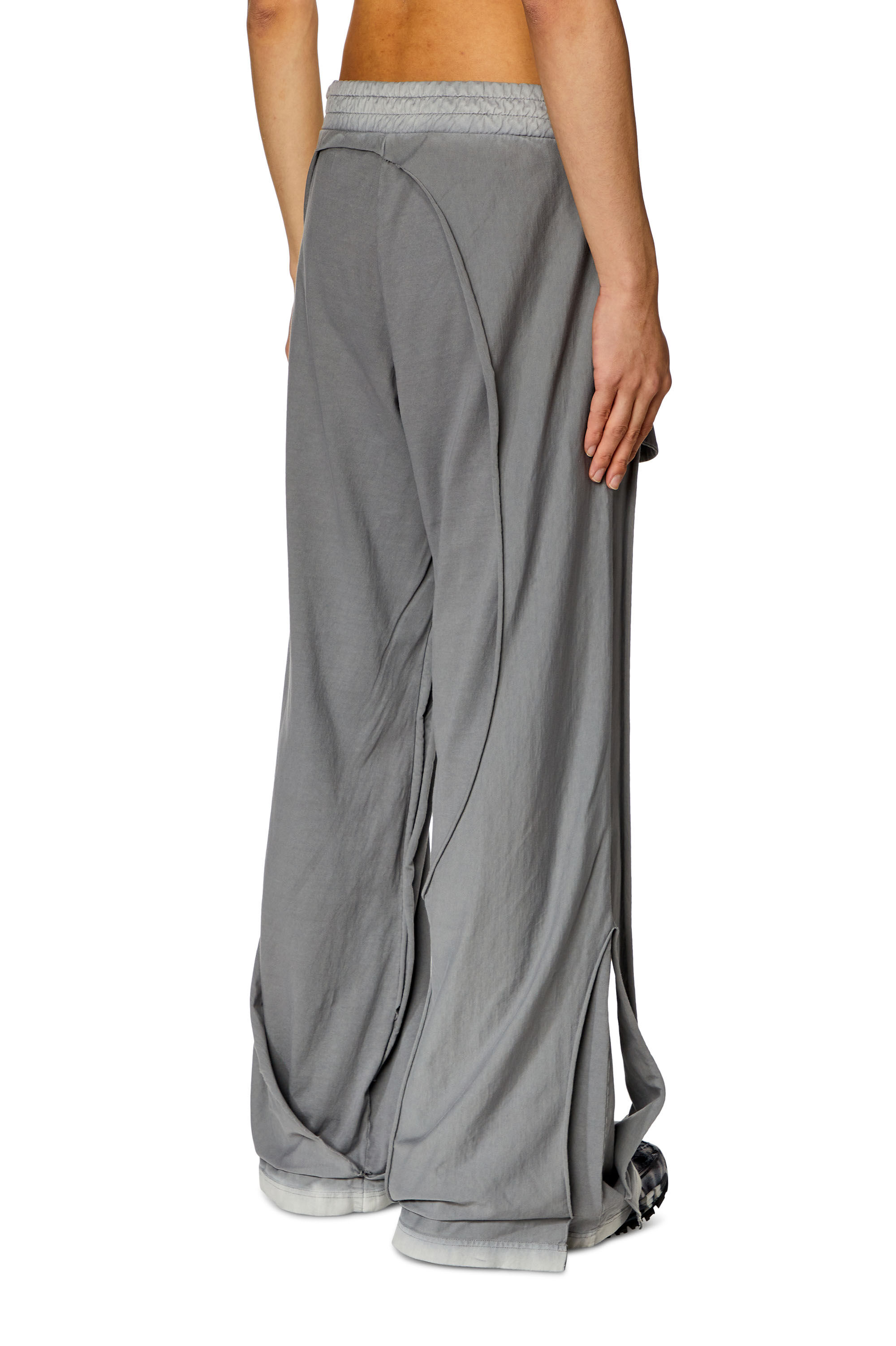 Men's Sweatpants with destroyed peel-off effect | Grey | Diesel