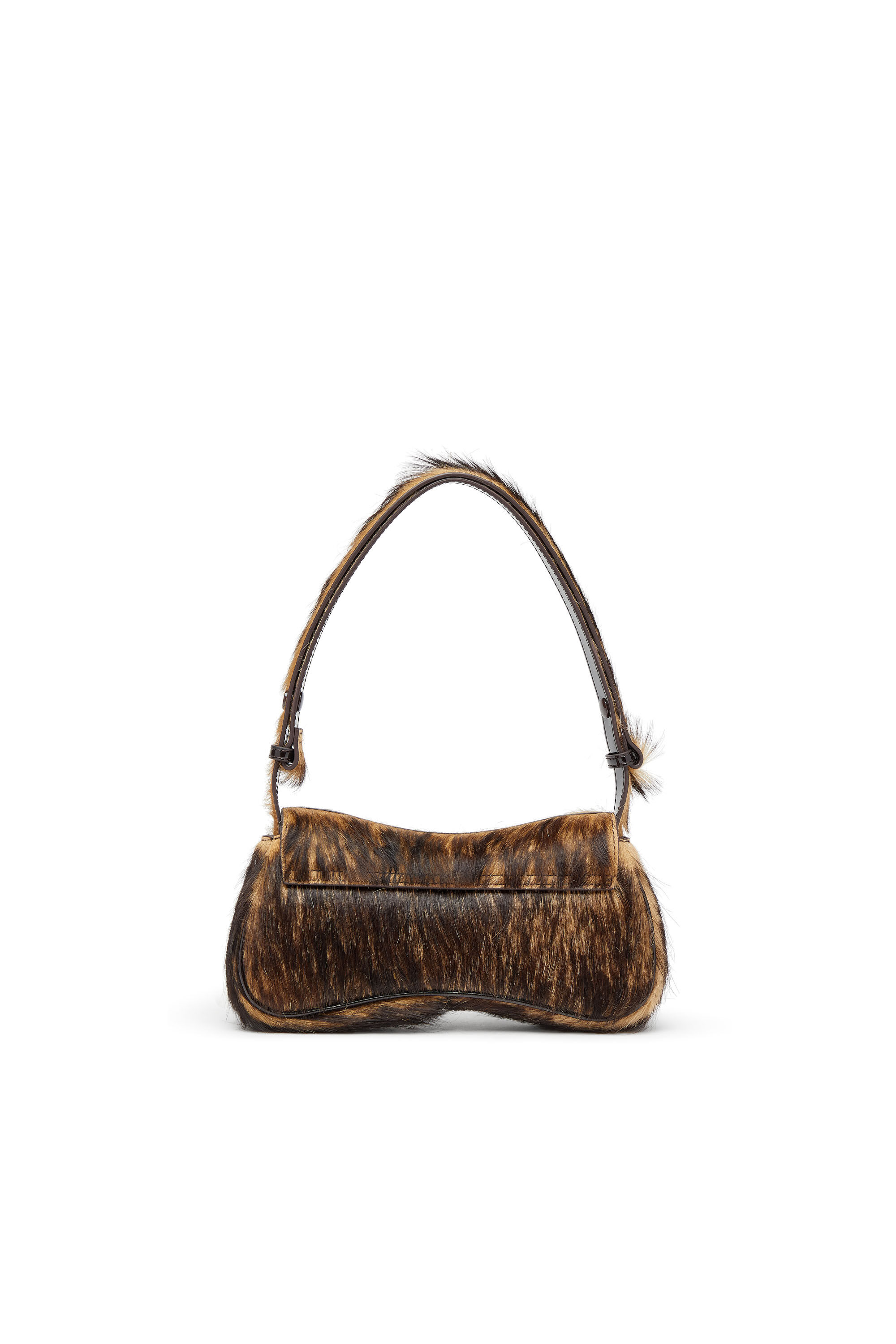 Diesel - PLAY CLUTCH, Pochette en cuir poilu coloré Femme in Marron - 3