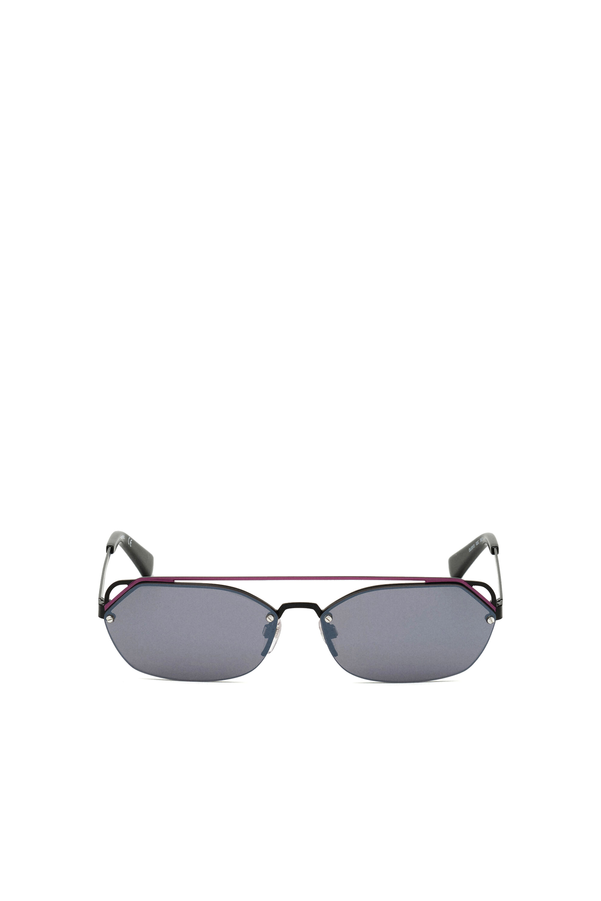 Diesel - DL0313, Gafas de sol con logotipo Mujer in Negro - 1