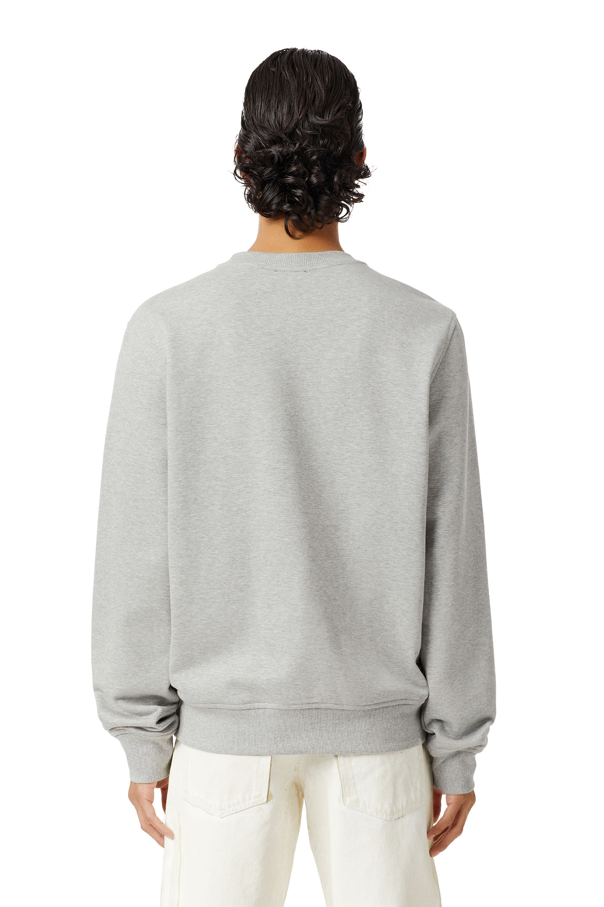 Diesel - S-GINN-D, Male's Sweatshirt with D logo in Grey - 4